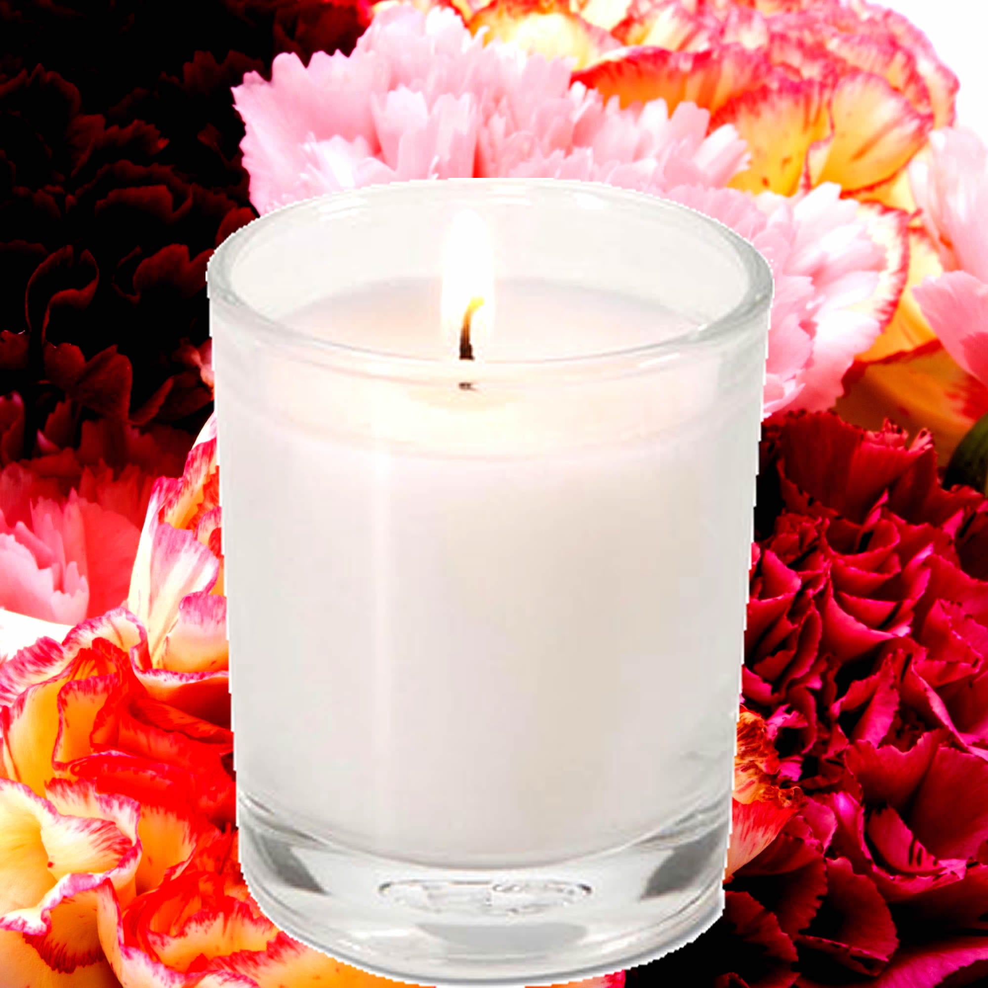 Fresh Carnations Eco Soy Votive Candles – Clean Burn, Plant-Based, Vegan & Pet Safe