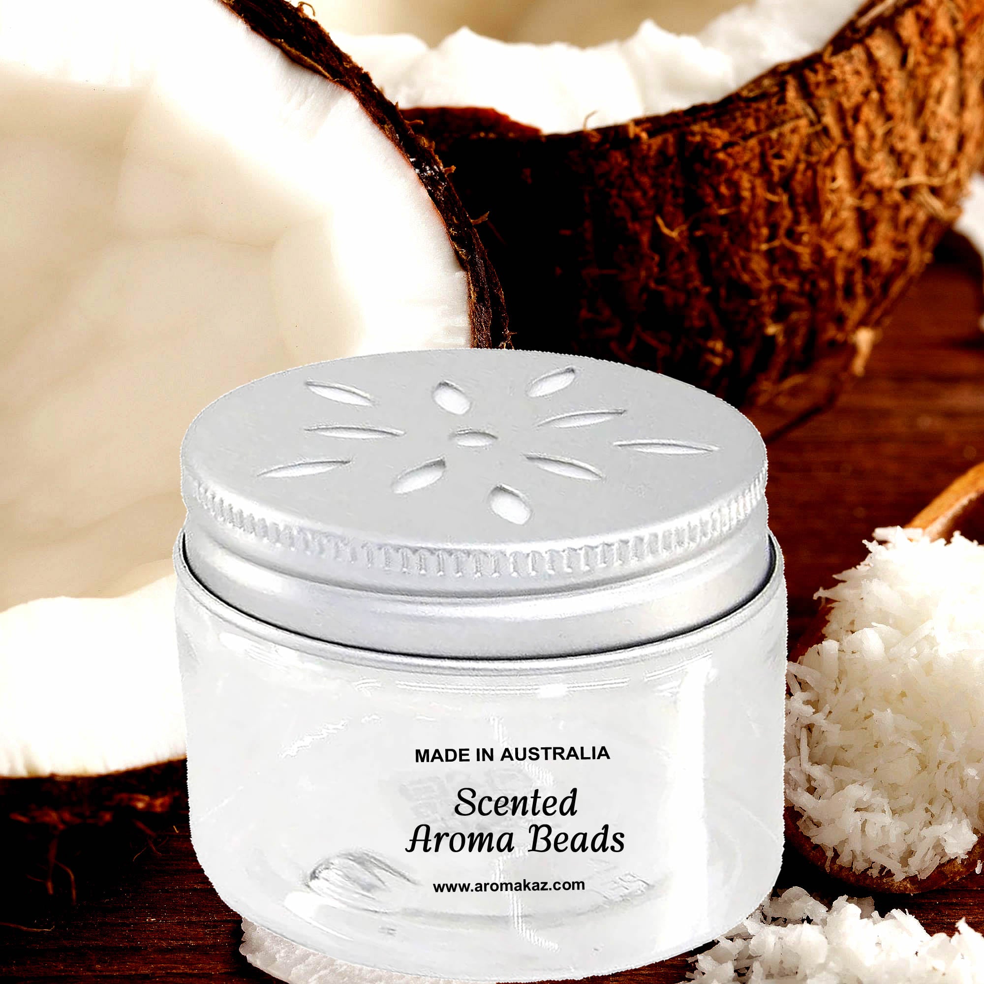 Fresh Coconut Air Freshener Aroma Beads - Room, Car, Pantry, Pet Areas, Linen