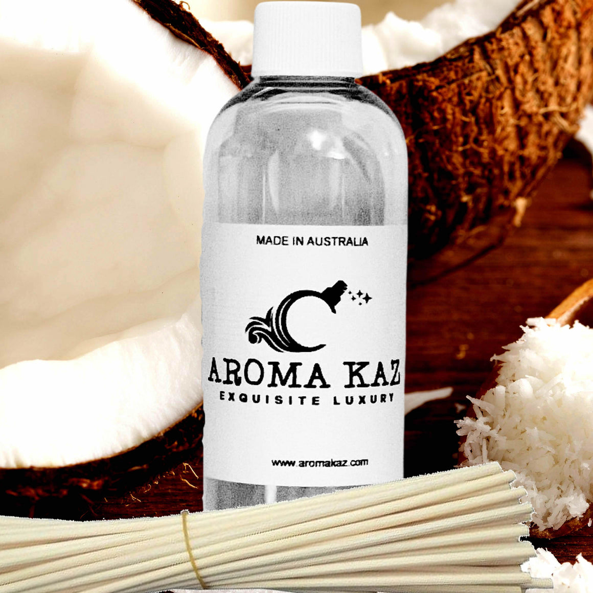 Fresh Coconut Diffuser Fragrance Oil with Reeds – Vegan Cruelty-Free Home Aroma