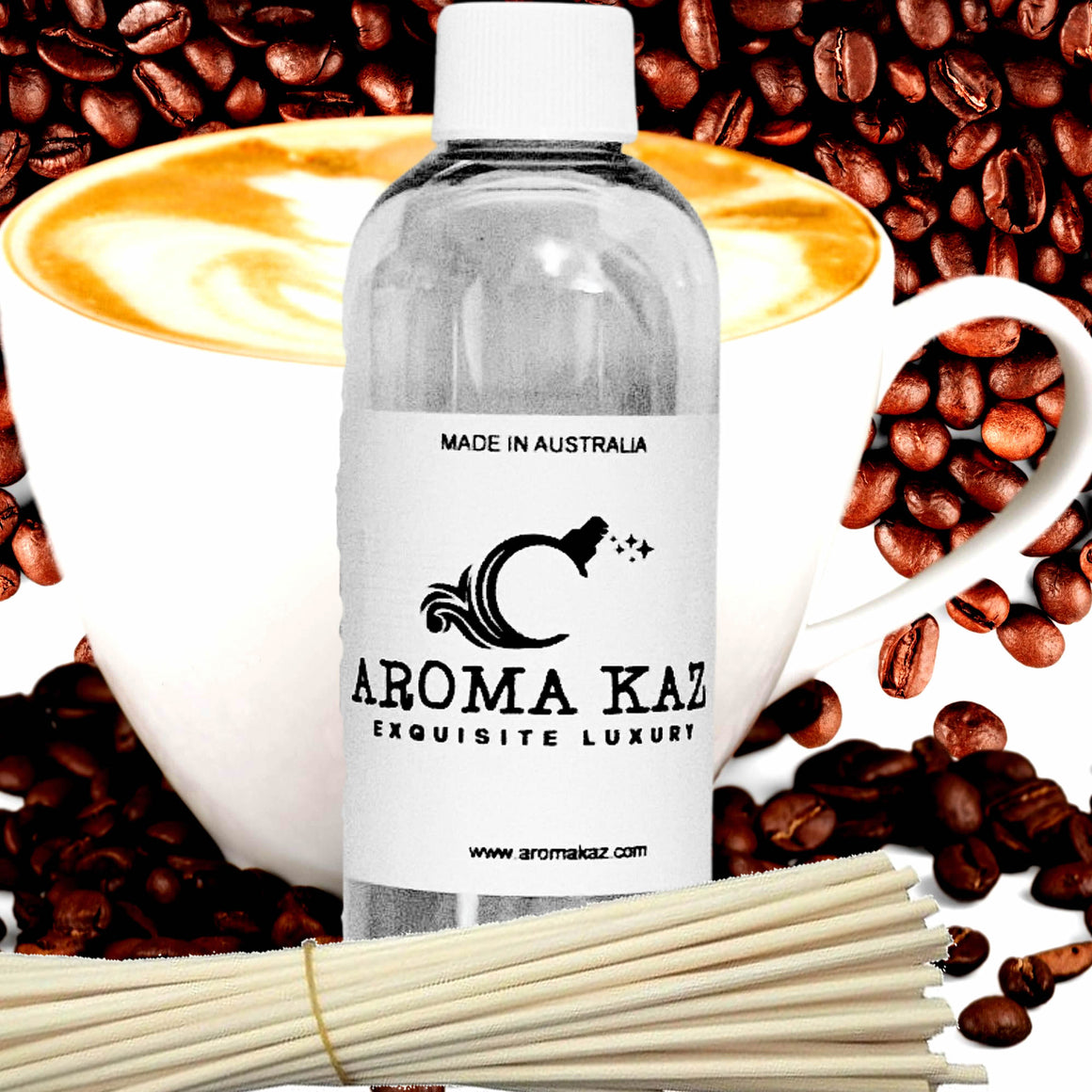 Fresh Coffee Diffuser Fragrance Oil with Reeds – Vegan Cruelty-Free Home Aroma