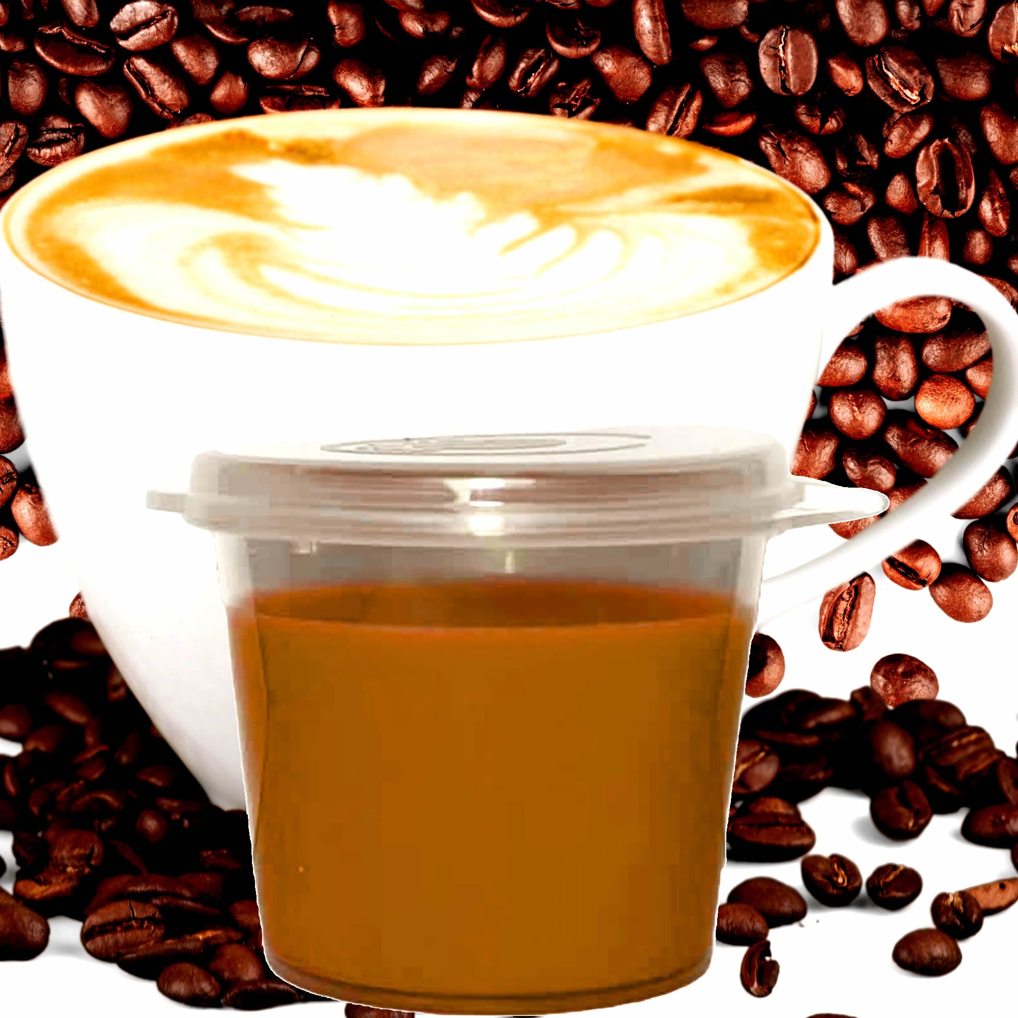 Fresh Coffee Soy Candle Melt Shot Pots – Plant-Based, Vegan, Cruelty-Free, Hand-Poured