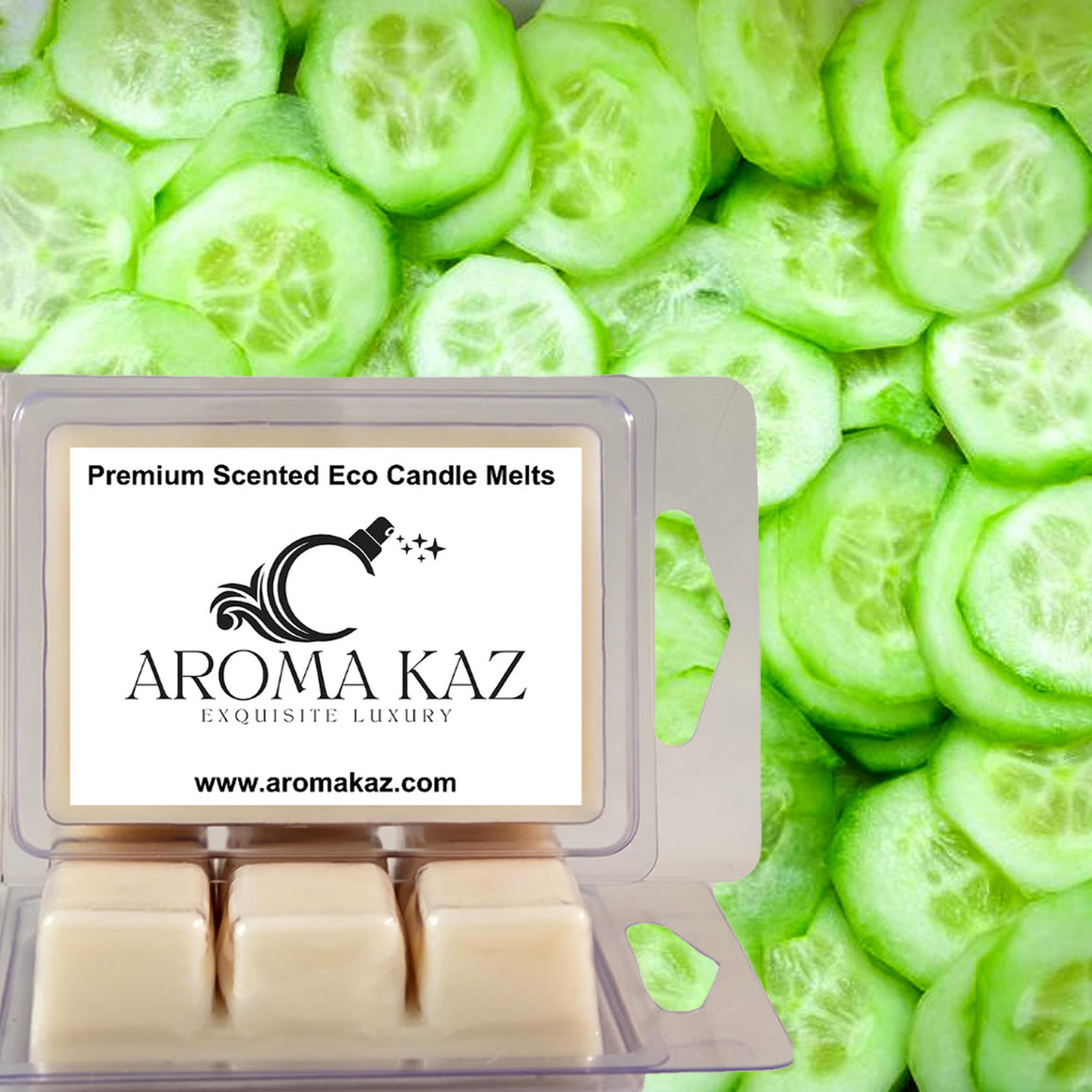 Fresh Cucumber Eco Soy Candle Wax Melts Clam Packs