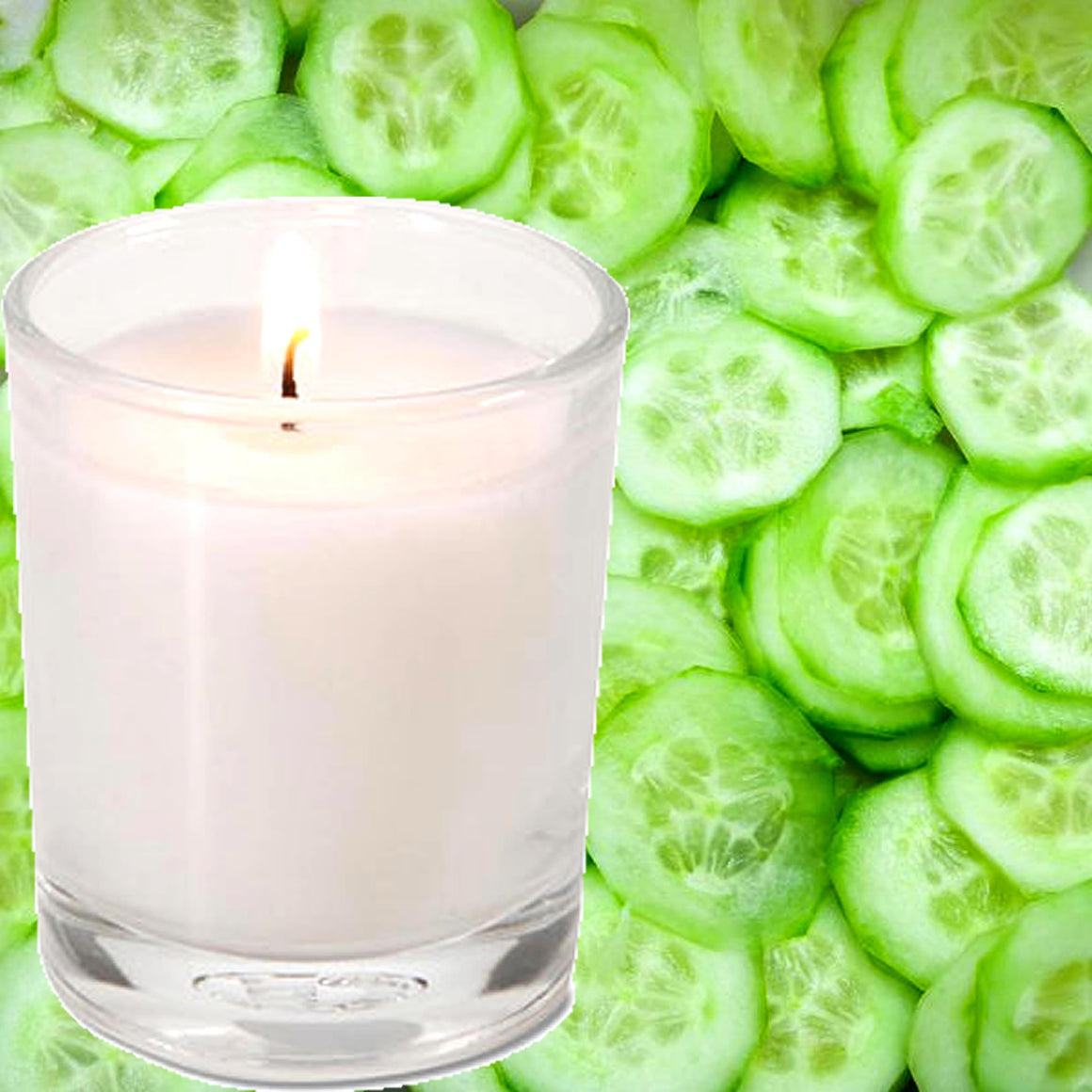 Fresh Cucumber Scented Eco Soy Votive Candles Hand Poured