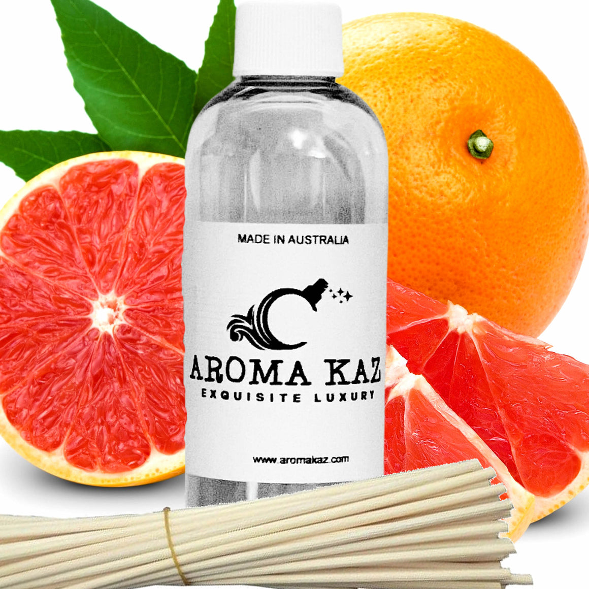 Fresh Grapefruit Diffuser Fragrance Oil Refill – Vegan, Cruelty-Free, Made in Australia – Long-Lasting Air Freshener for use with Rattan Reeds – Not for Electric Diffusers