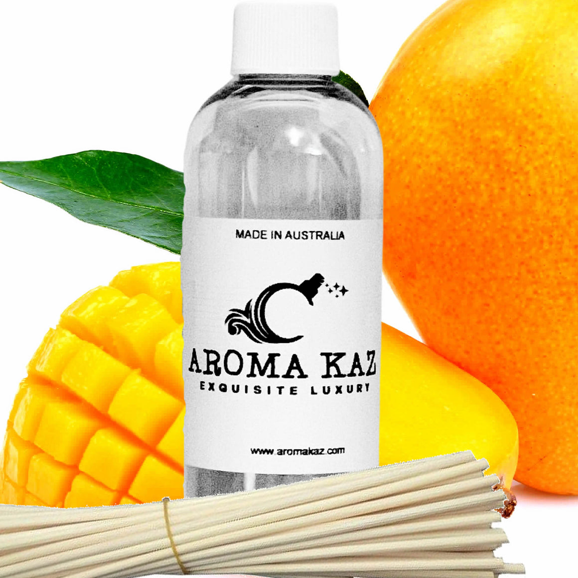 Fresh Mangoes Diffuser Fragrance Oil with Reeds – Vegan Cruelty-Free Home Aroma