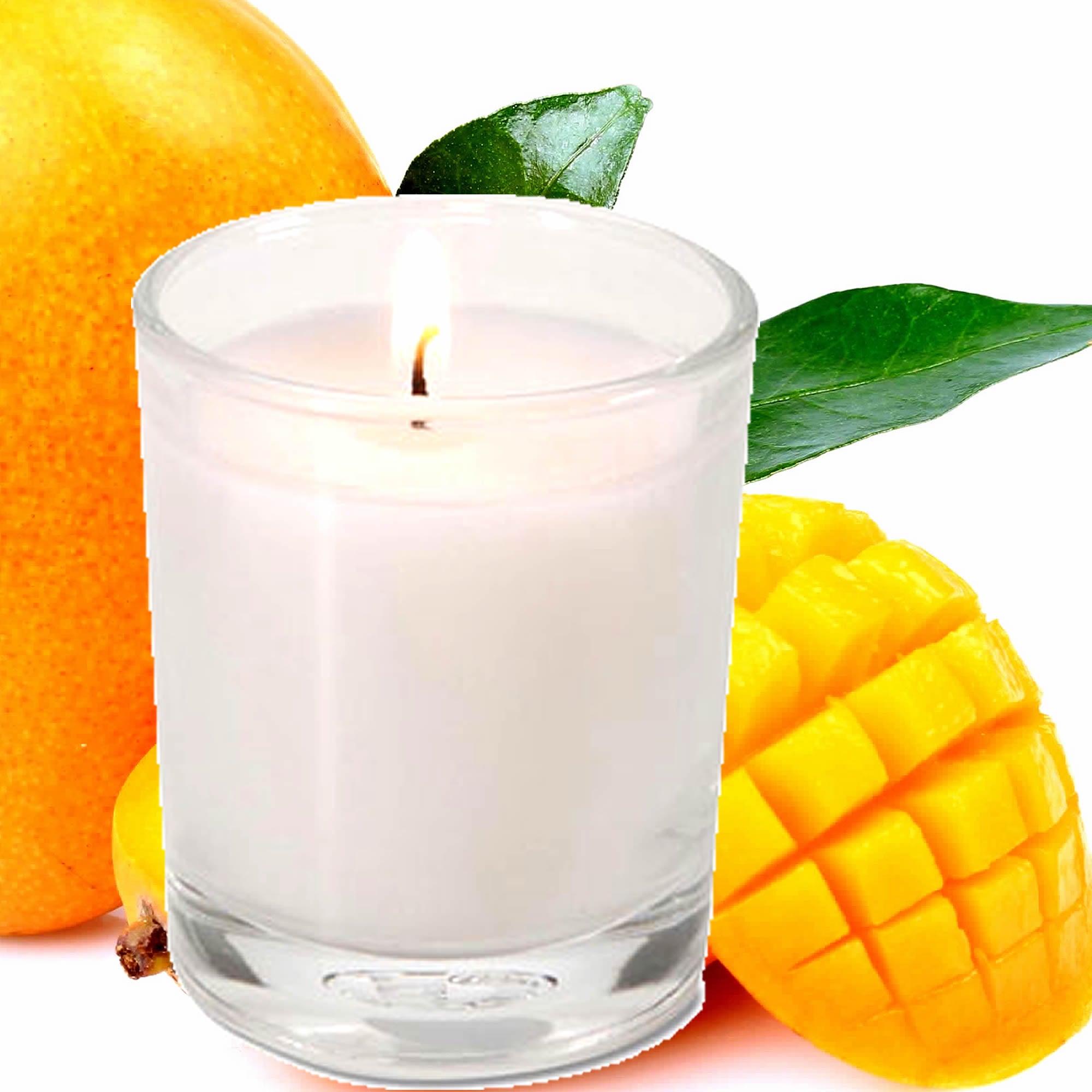 Fresh Mangoes Eco Soy Votive Candles – Clean Burn, Plant-Based, Vegan & Pet Safe