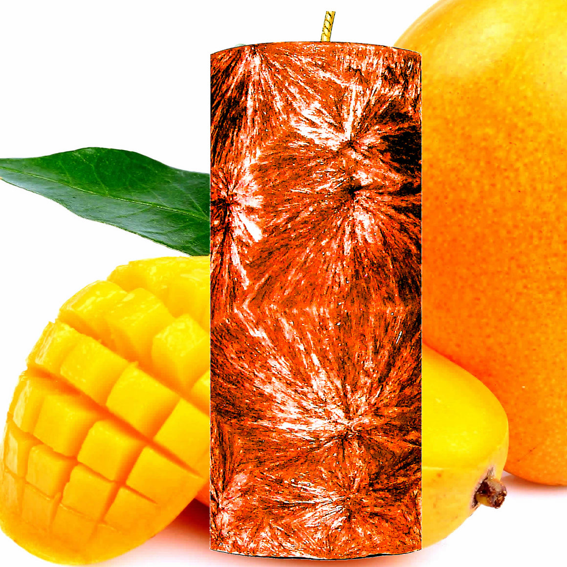 Fresh Mangoes Pillar Candle – Plant-Based, Eco-Friendly, Vegan, Cruelty Free