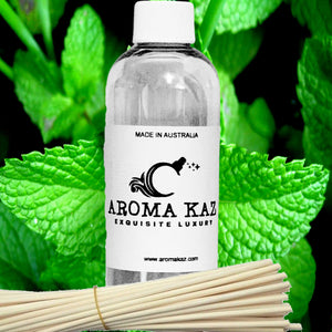 Fresh Peppermint Diffuser Fragrance Oil Refill – Vegan, Cruelty-Free, Made in Australia – Long-Lasting Air Freshener for use with Rattan Reeds – Not for Electric Diffusers