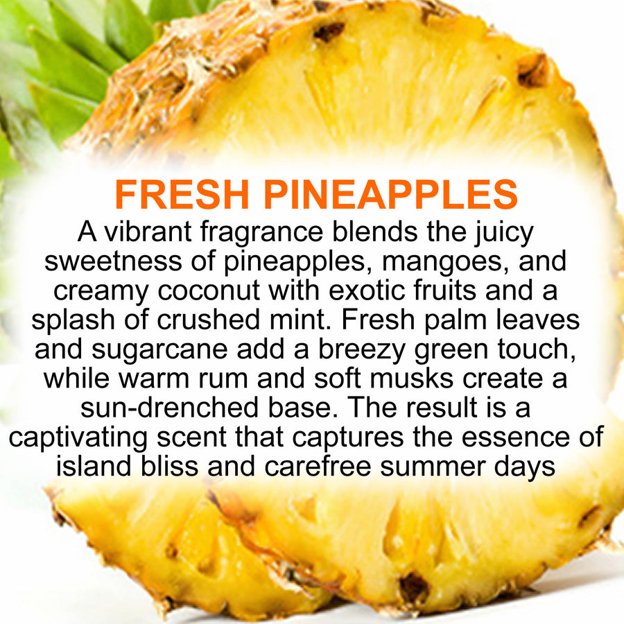 Fresh Pineapples Diffuser Fragrance Oil with Reeds – Vegan Cruelty-Free Home Aroma