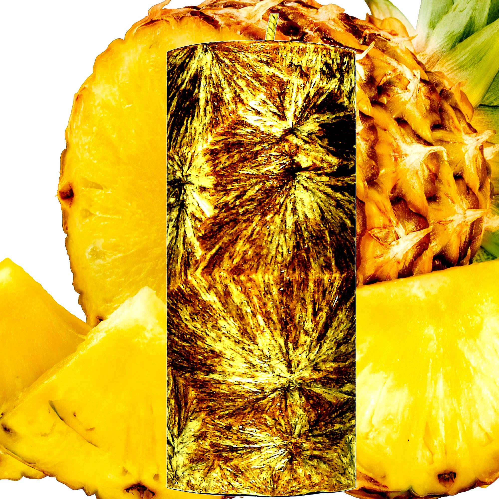 Fresh Pineapples Pillar Candle – Plant-Based, Eco-Friendly, Vegan, Cruelty Free
