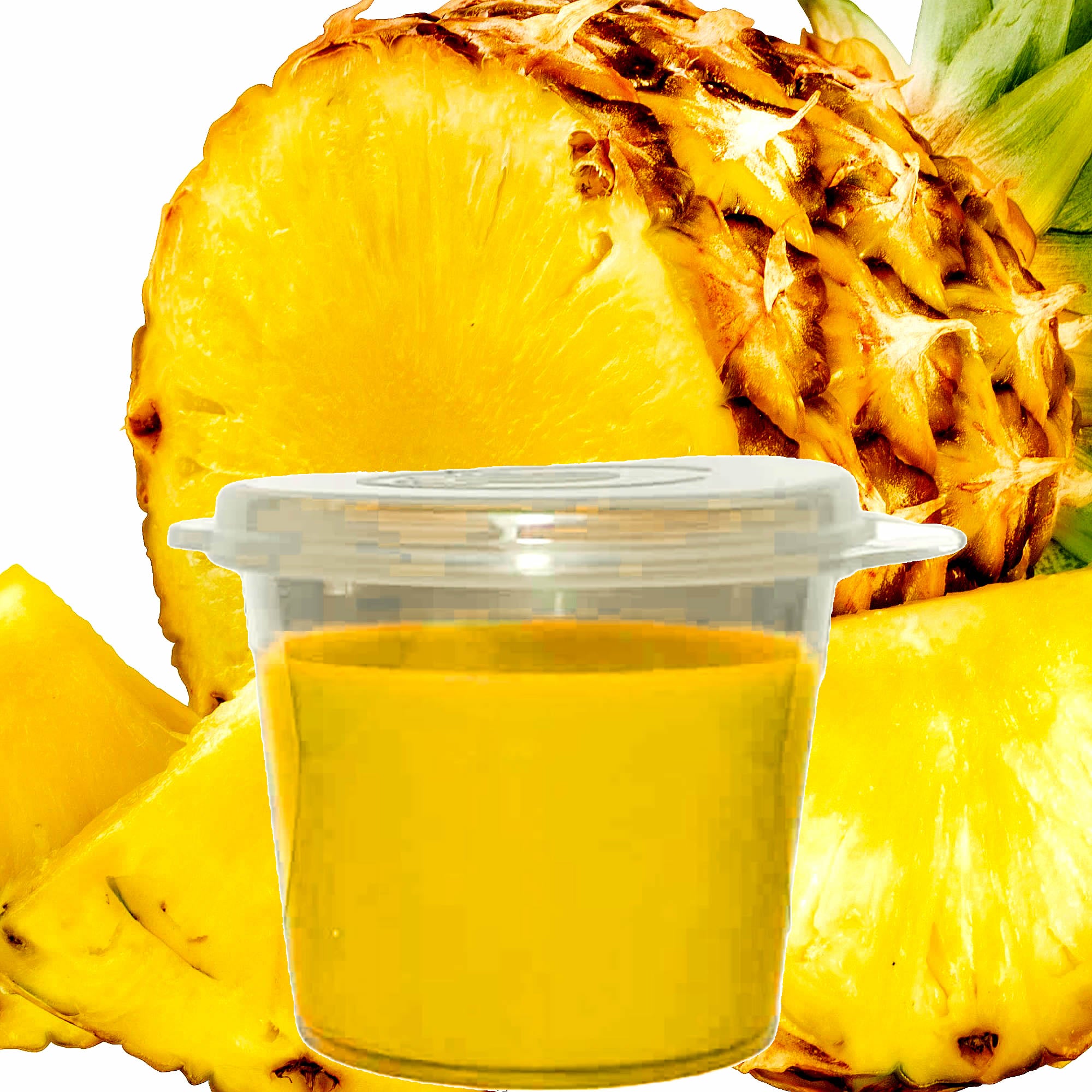 Fresh Pineapples Soy Candle Melt Shot Pots – Plant-Based, Vegan, Cruelty-Free, Hand-Poured