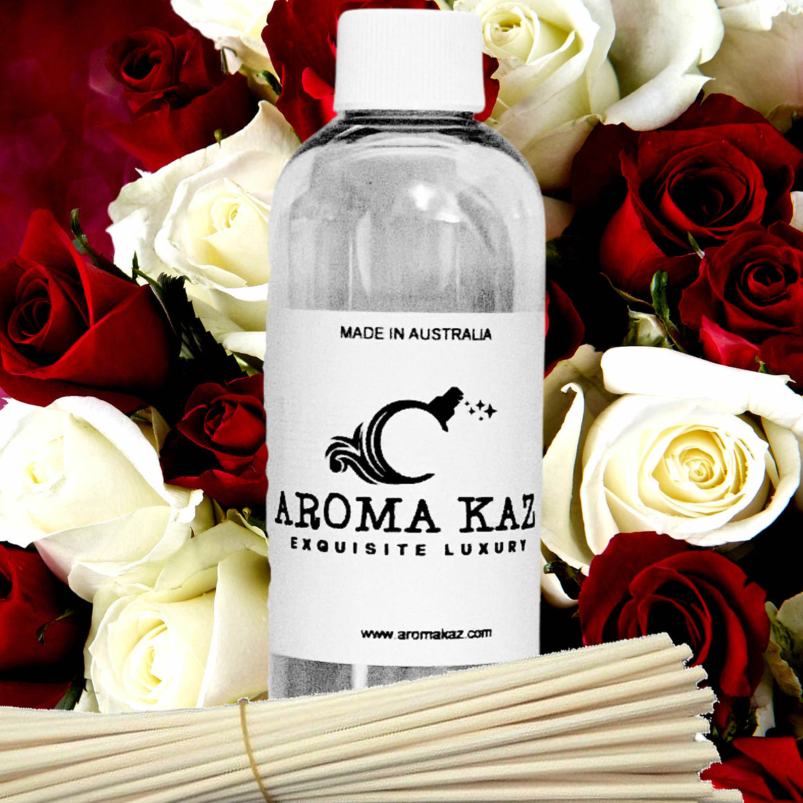 Fresh Roses Diffuser Fragrance Oil with Reeds – Vegan Cruelty-Free Home Aroma