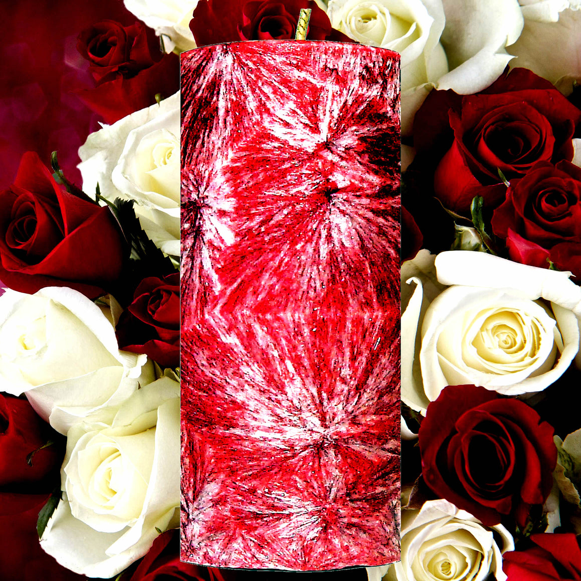 Fresh Roses Pillar Candle – Plant-Based, Eco-Friendly, Vegan, Cruelty Free