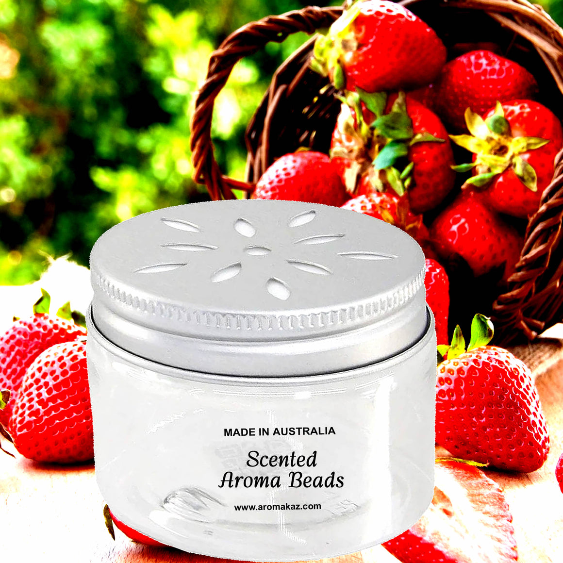 Fresh Strawberries Air Freshener Aroma Beads - Room, Car, Pantry, Pet Areas, Linen