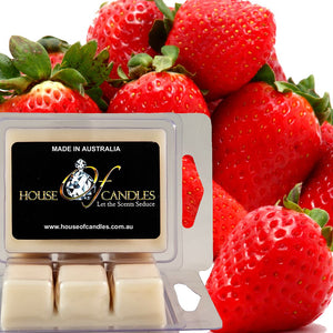 Fresh Strawberries Eco Soy Candle Wax Melts Clam Packs