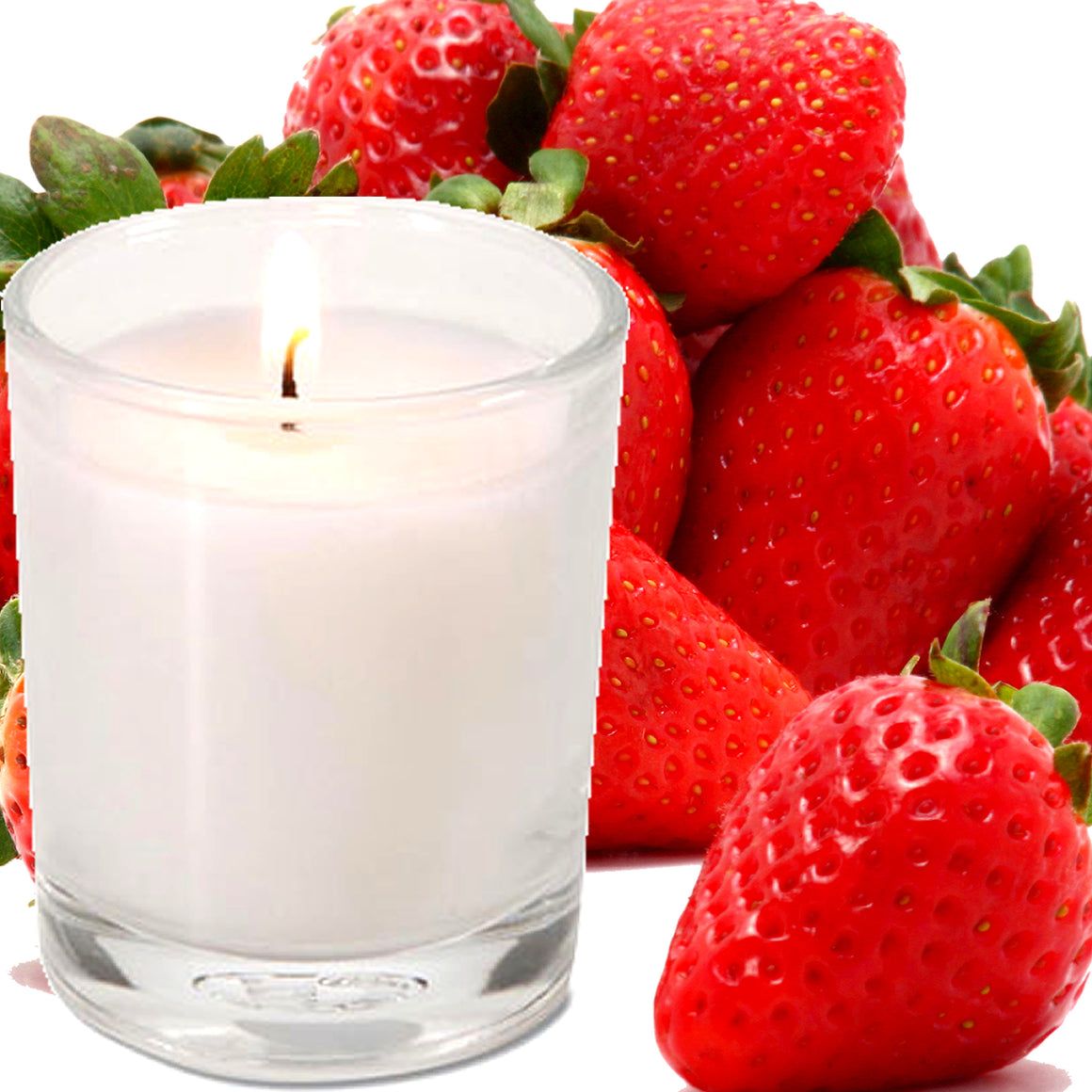 Fresh Strawberries Scented Eco Soy Votive Candles Hand Poured