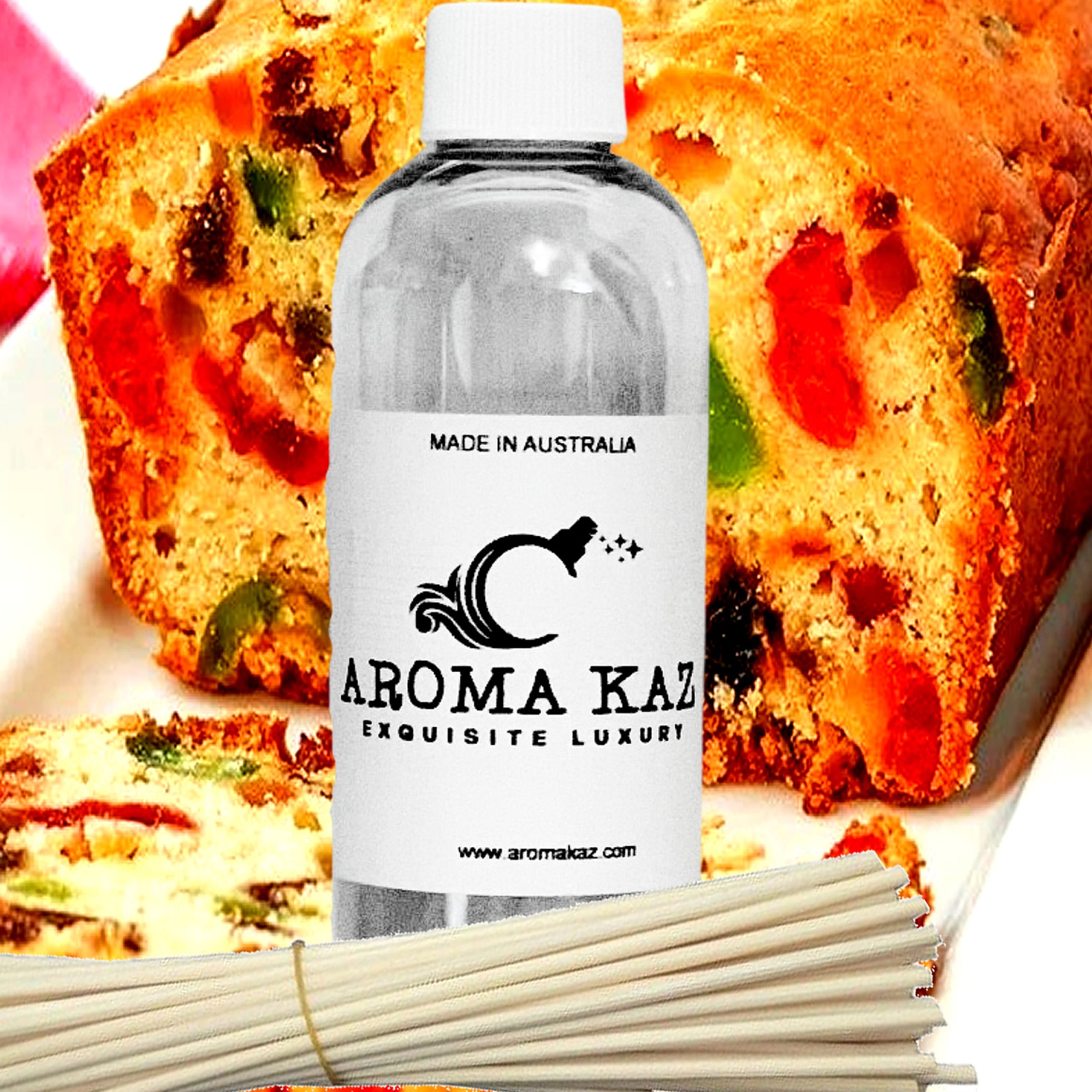 Fruit Cake Diffuser Fragrance Oil with Reeds – Vegan Cruelty-Free Home Aroma