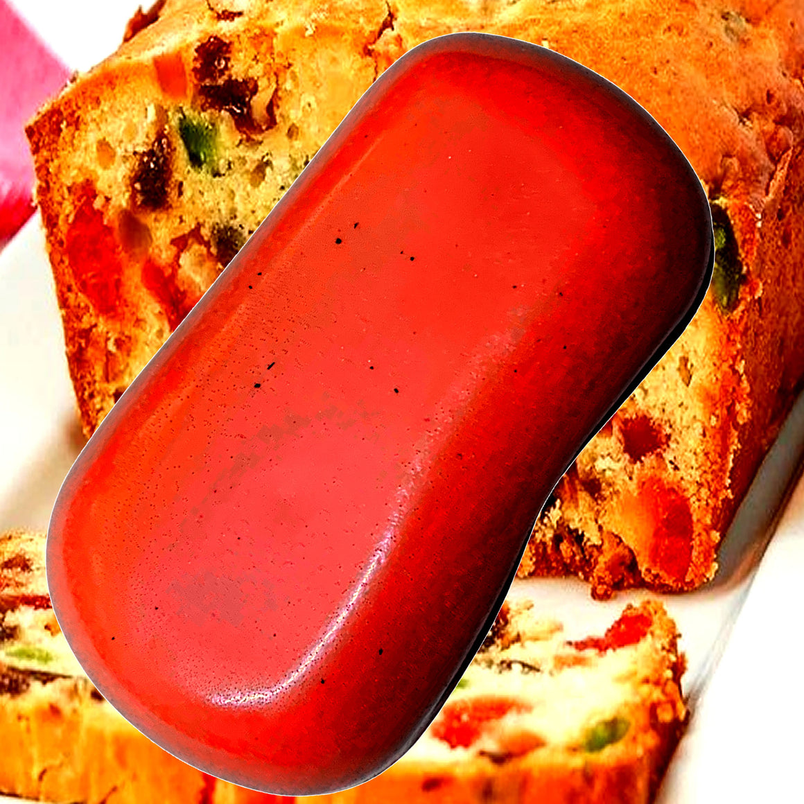 Fruit Cake Soap Bars Plant Based – vegan, cruelty-free featuring rich spiced fruit and dessert notes, handmade in Australia.