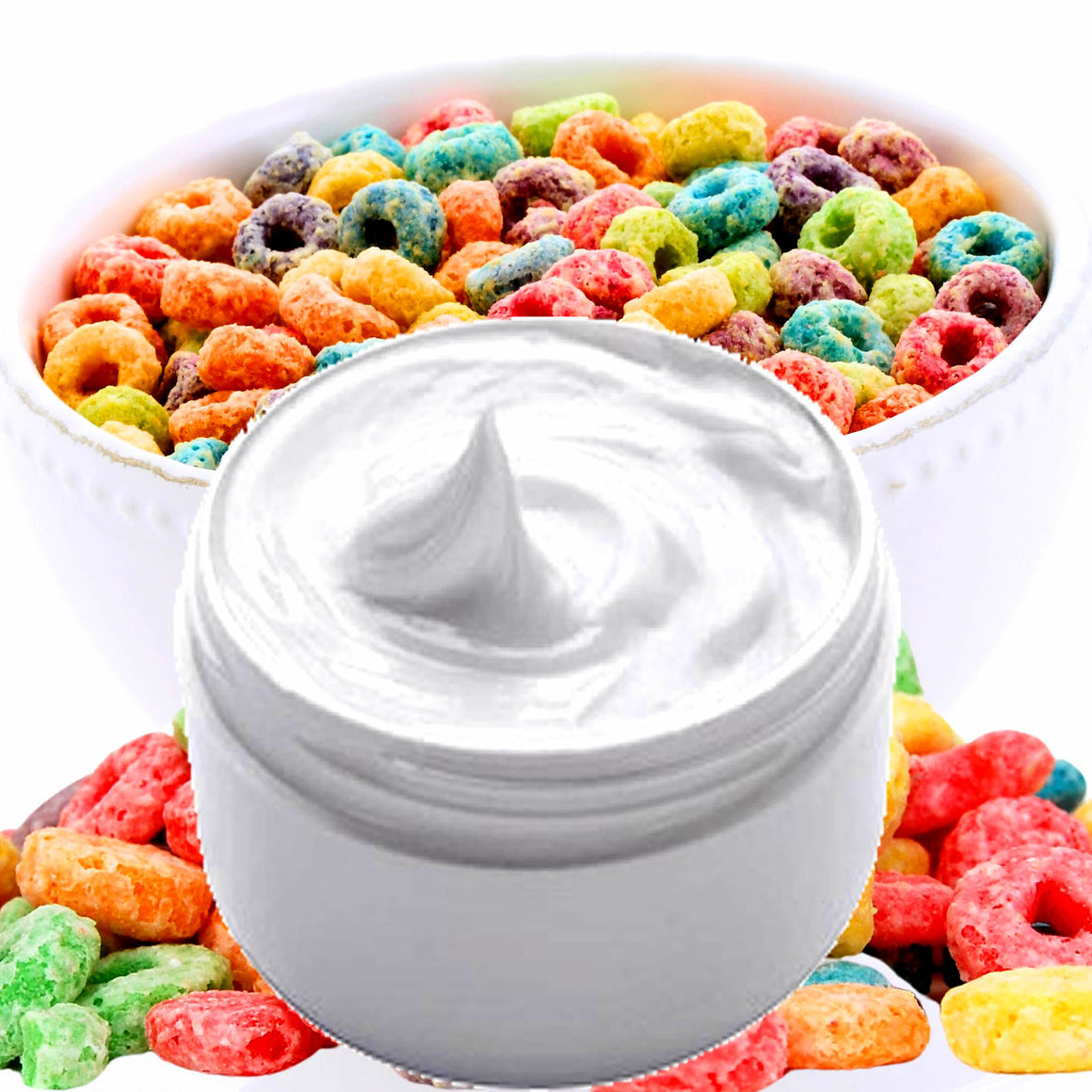 Fruity Rings Cereal Hydrating vegan body and hand cream moisturizer. Handmade in Australia, cruelty free, long-lasting fragrance, perfect for all skin types and ideal as a gift for men or women.