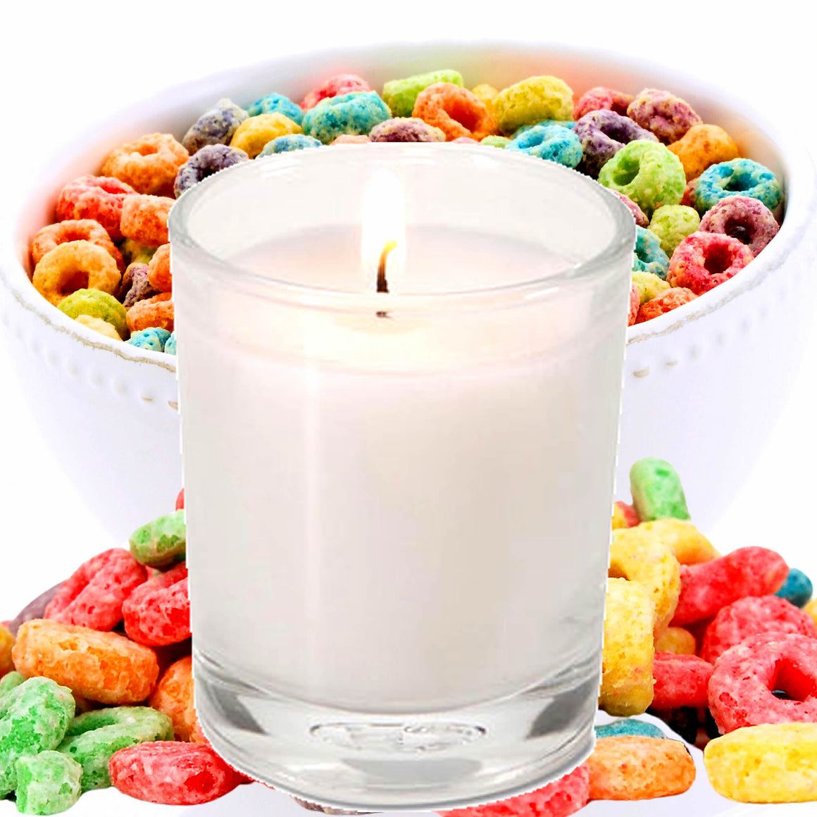 Fruity Rings Cereal Eco Soy Votive Candles – Clean Burn, Plant-Based, Vegan & Pet Safe