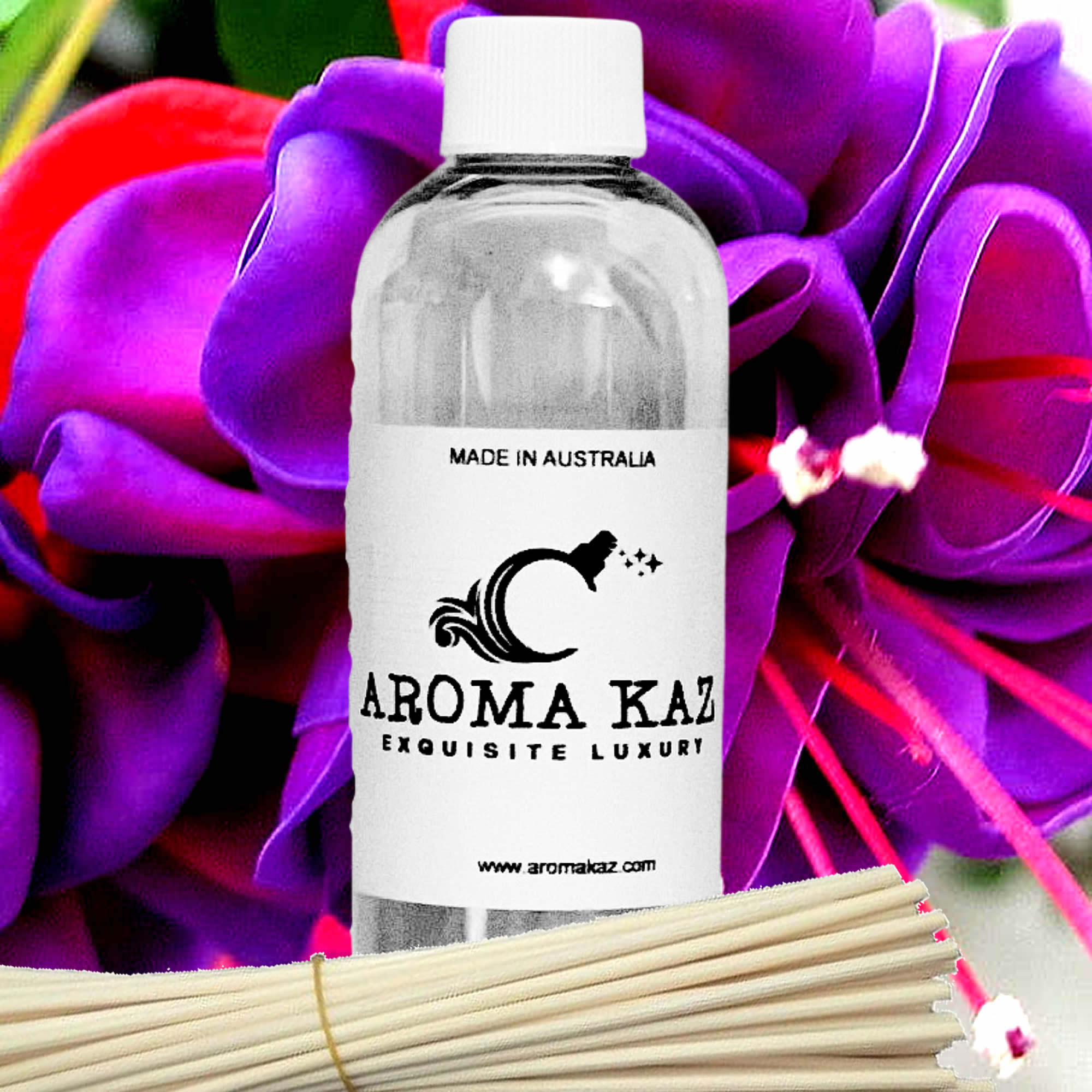 Fuchsia & Honeysuckle Diffuser Fragrance Oil with Reeds – Vegan Cruelty-Free Home Aroma