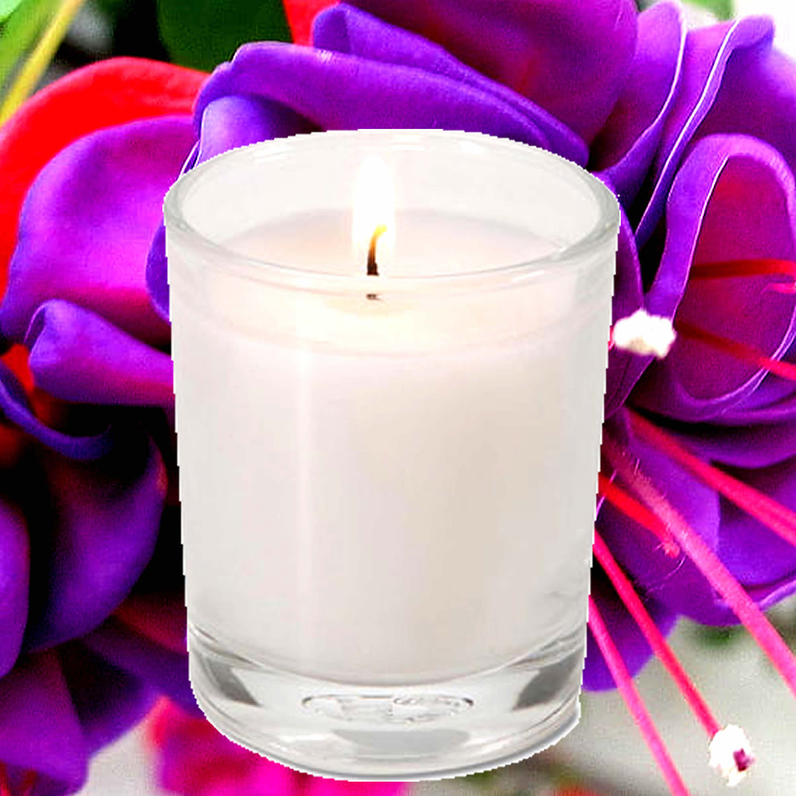 Fuchsia & Honeysuckle Eco Soy Votive Candles – Clean Burn, Plant-Based, Vegan & Pet Safe