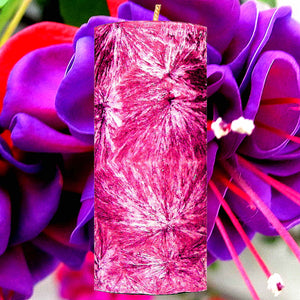 Fuchsia & Honeysuckle Palm Wax Pillar Candle