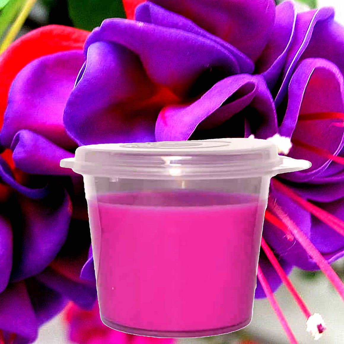 Fuchsia & Honeysuckle Soy Candle Melt Shot Pots – Plant-Based, Vegan, Cruelty-Free, Hand-Poured