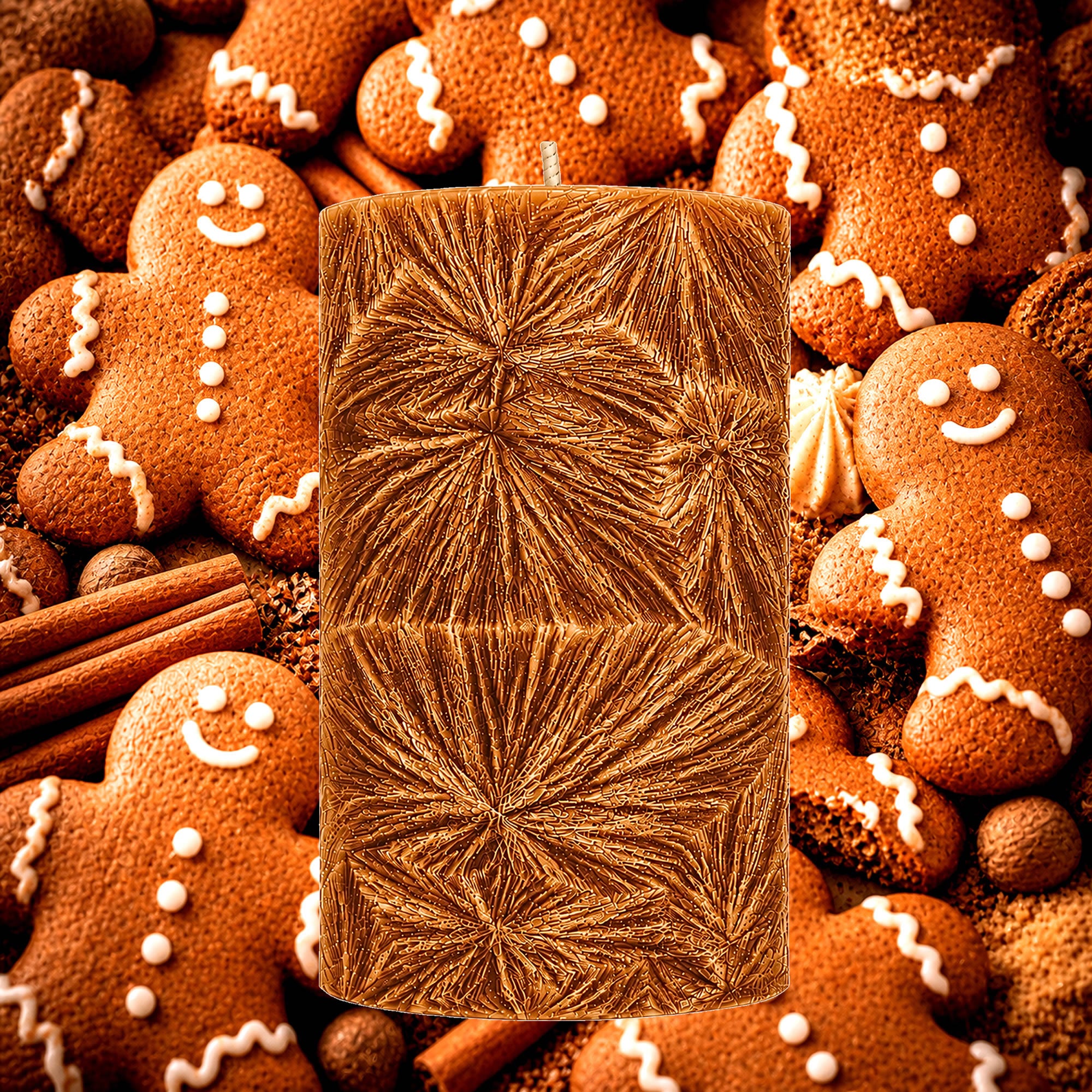 Gingerbread Pillar Candle