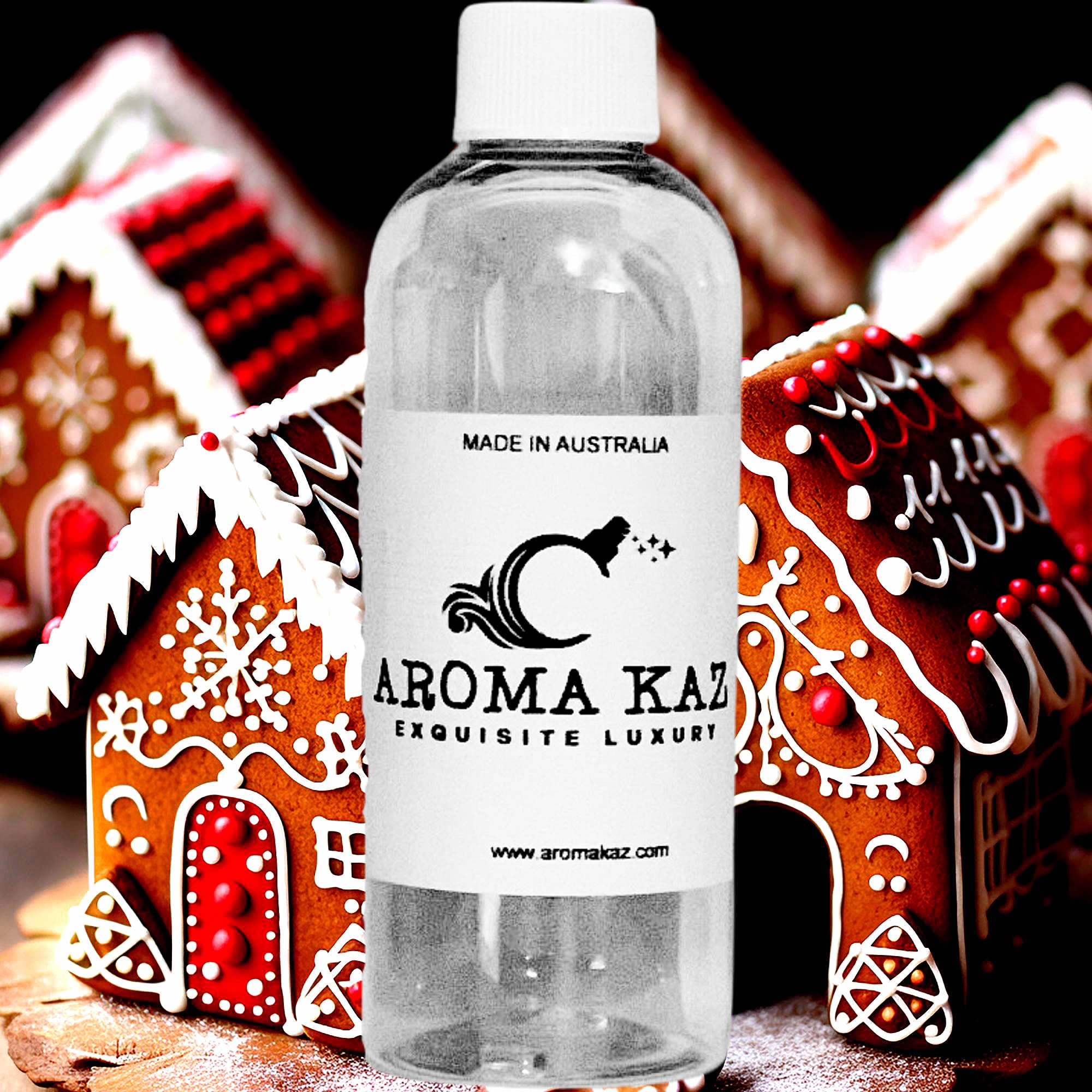 Gingerbread fragrance oil for candle making, soap making and perfume blending – vegan, cruelty-free featuring warm spicy ginger, sweet spices, nutmeg and sweet baked cookie notes, handmade in Australia.