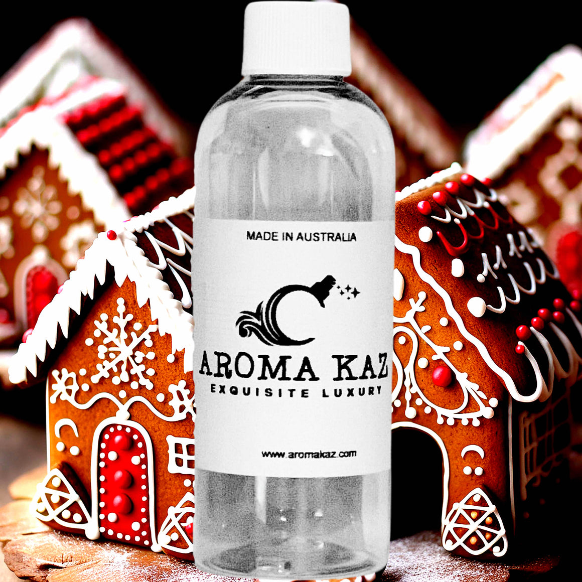 Gingerbread fragrance oil for candle making, soap making and perfume blending – vegan, cruelty-free featuring warm spicy ginger, sweet spices, nutmeg and sweet baked cookie notes, handmade in Australia.