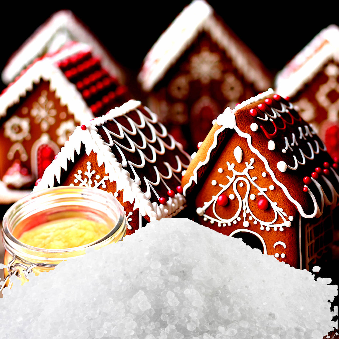 Gingerbread & Apple Sauce Vegan bath salts and bath soak crystals, cruelty-free and made in Australia. Highly scented, suitable for women and men. Perfect relaxation gift for him or her.