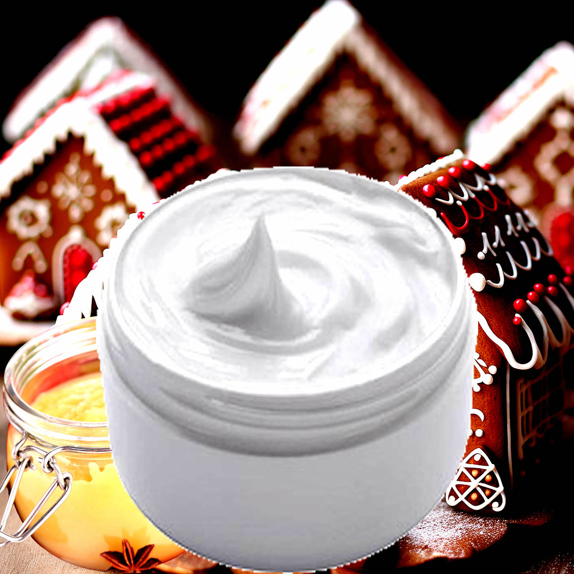 Gingerbread & Apple Sauce Hydrating vegan body and hand cream moisturizer. Handmade in Australia, cruelty free, long-lasting fragrance, perfect for all skin types and ideal as a gift for men or women.