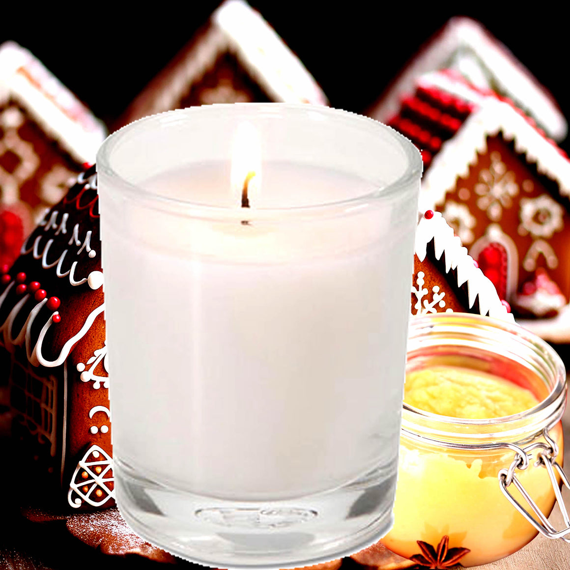 Gingerbread & Apple Sauce Eco Soy Votive Candles – Clean Burn, Plant-Based, Vegan & Pet Safe