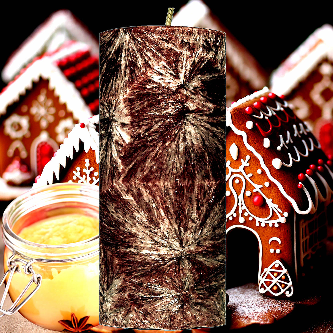 Gingerbread & Apple Sauce Pillar Candle – Plant-Based, Eco-Friendly, Vegan, Cruelty Free