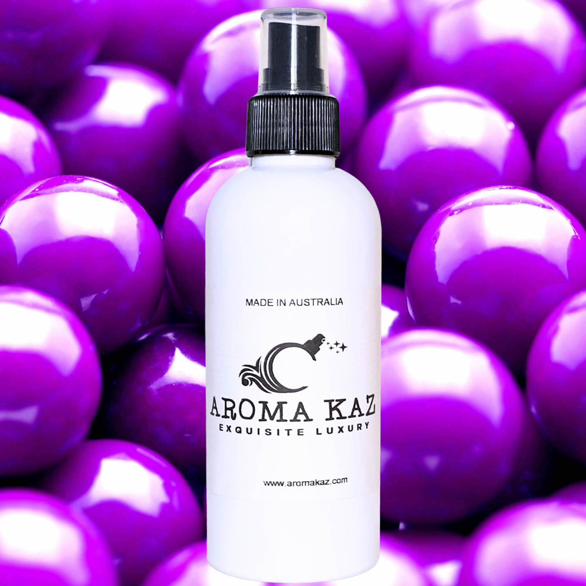 Grape Bubblegum Body Spray Mist – vegan, cruelty-free body spray featuring sweet grape candy bubblegum aroma, handmade in Australia.