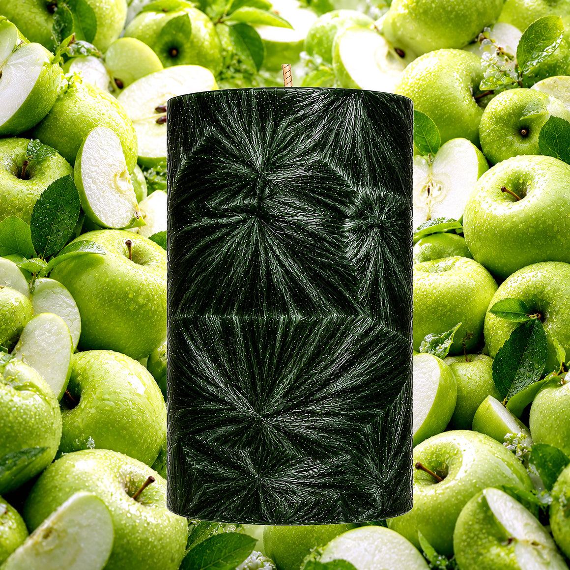 Green Apples Pillar Candle