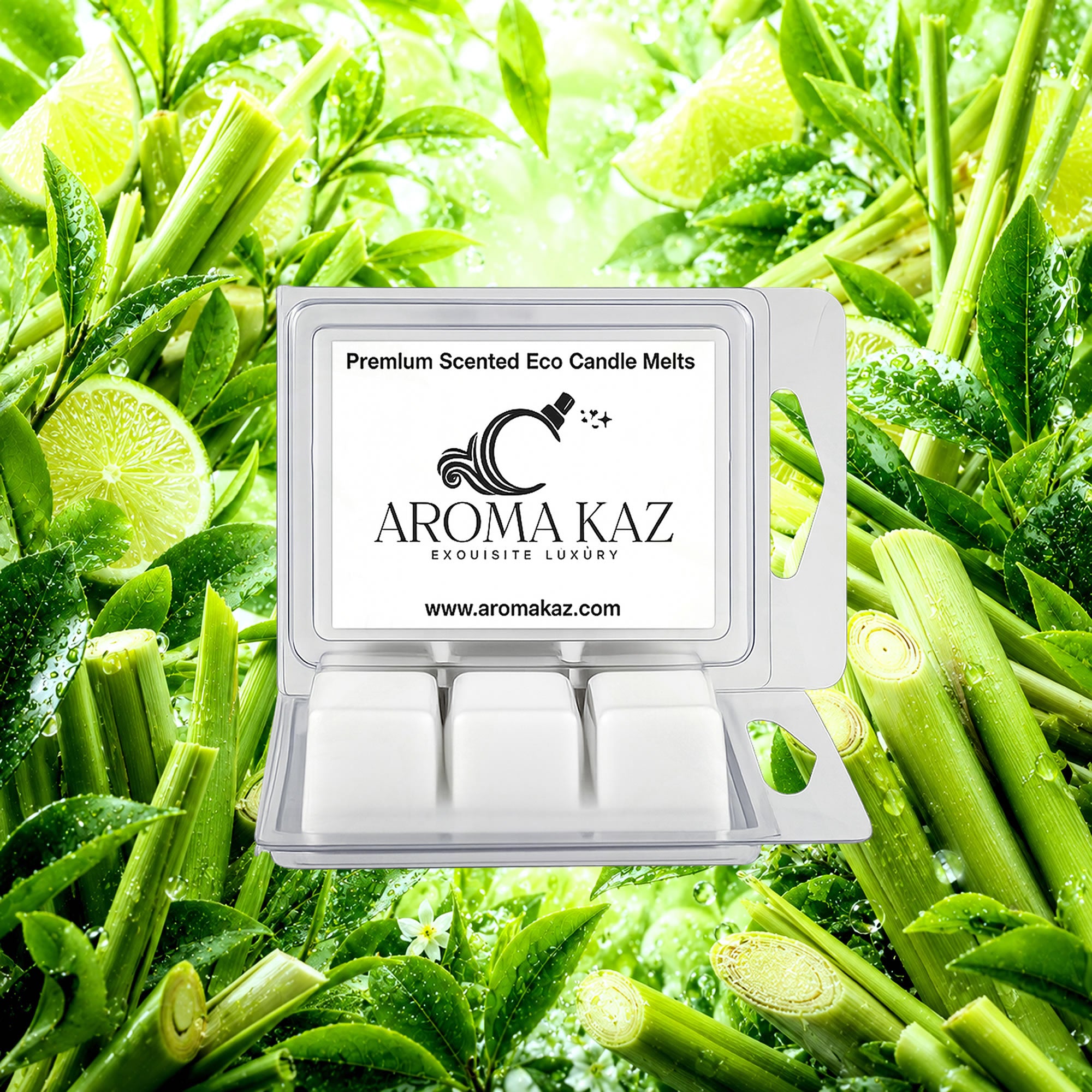 Green Tea & Lemongrass Soy Wax Melts Clam Pack