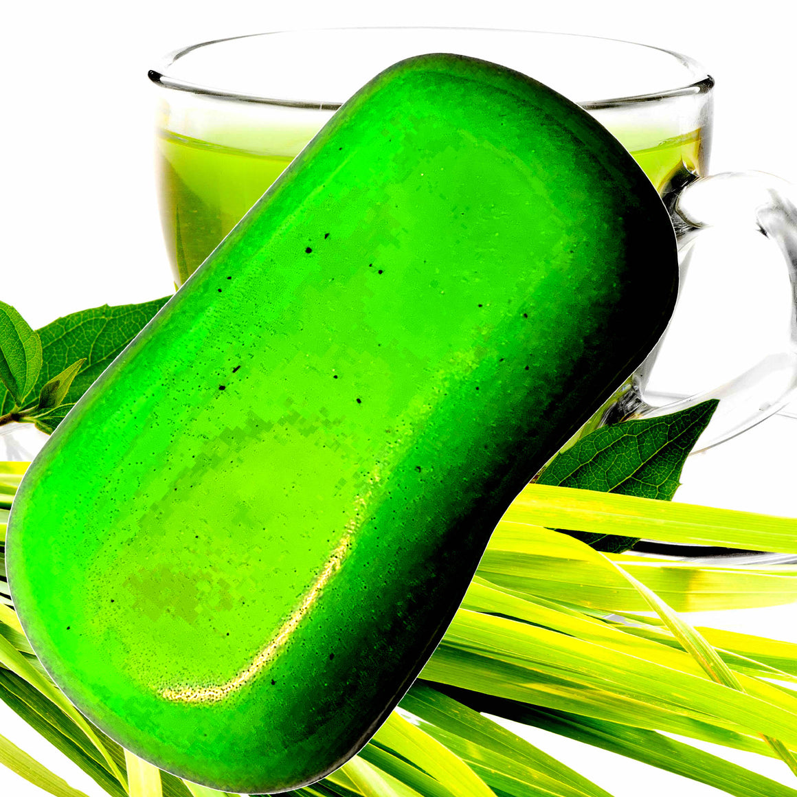 Green Tea & Lemongrass Vegan Soap Bars Plant-Based Cruelty-Free Handcrafted