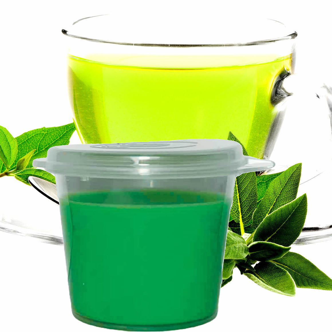 Green Tea & Wild Sage eco soy wax melts – vegan, cruelty-free featuring herbal sage and soothing green tea notes, handmade in Australia.