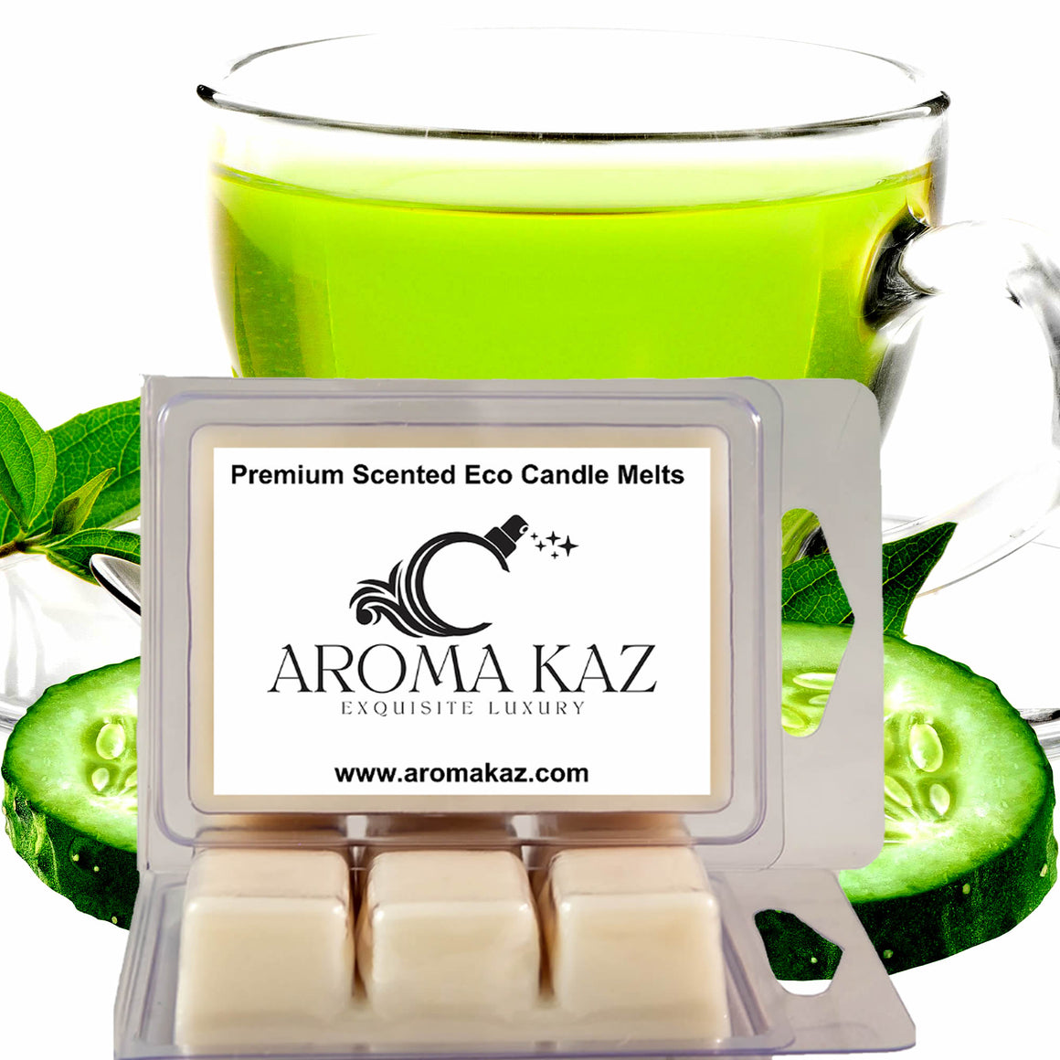 Green Tea & Cucumber Soy Wax Melts – Hand-Poured, Plant-Based & Vegan