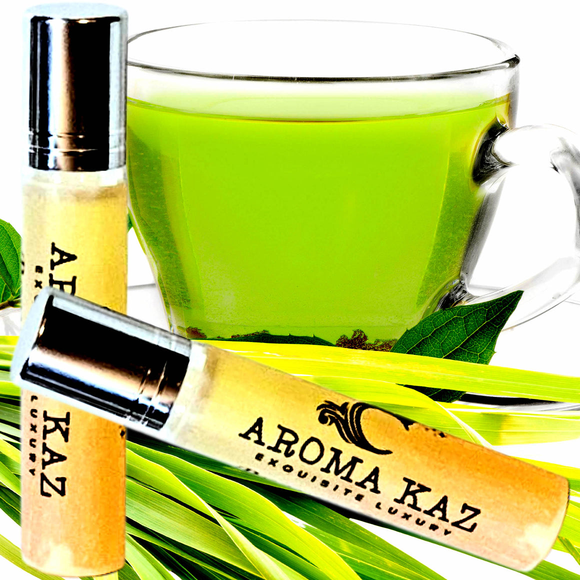 Green Tea & Lemongrass Roll-On Perfume Plant-Based Vegan Cruelty Free