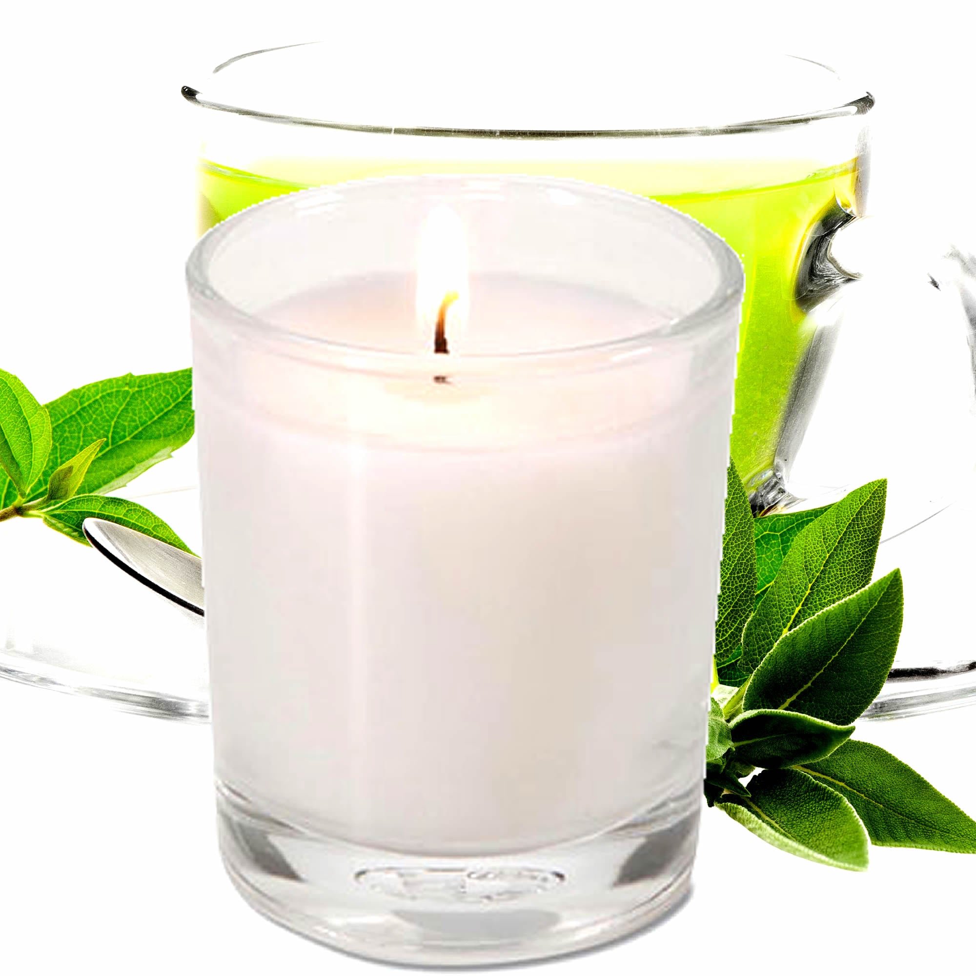 Green Tea & Wild Sage Eco Soy Votive Candles – Clean Burn, Plant-Based, Vegan & Pet Safe