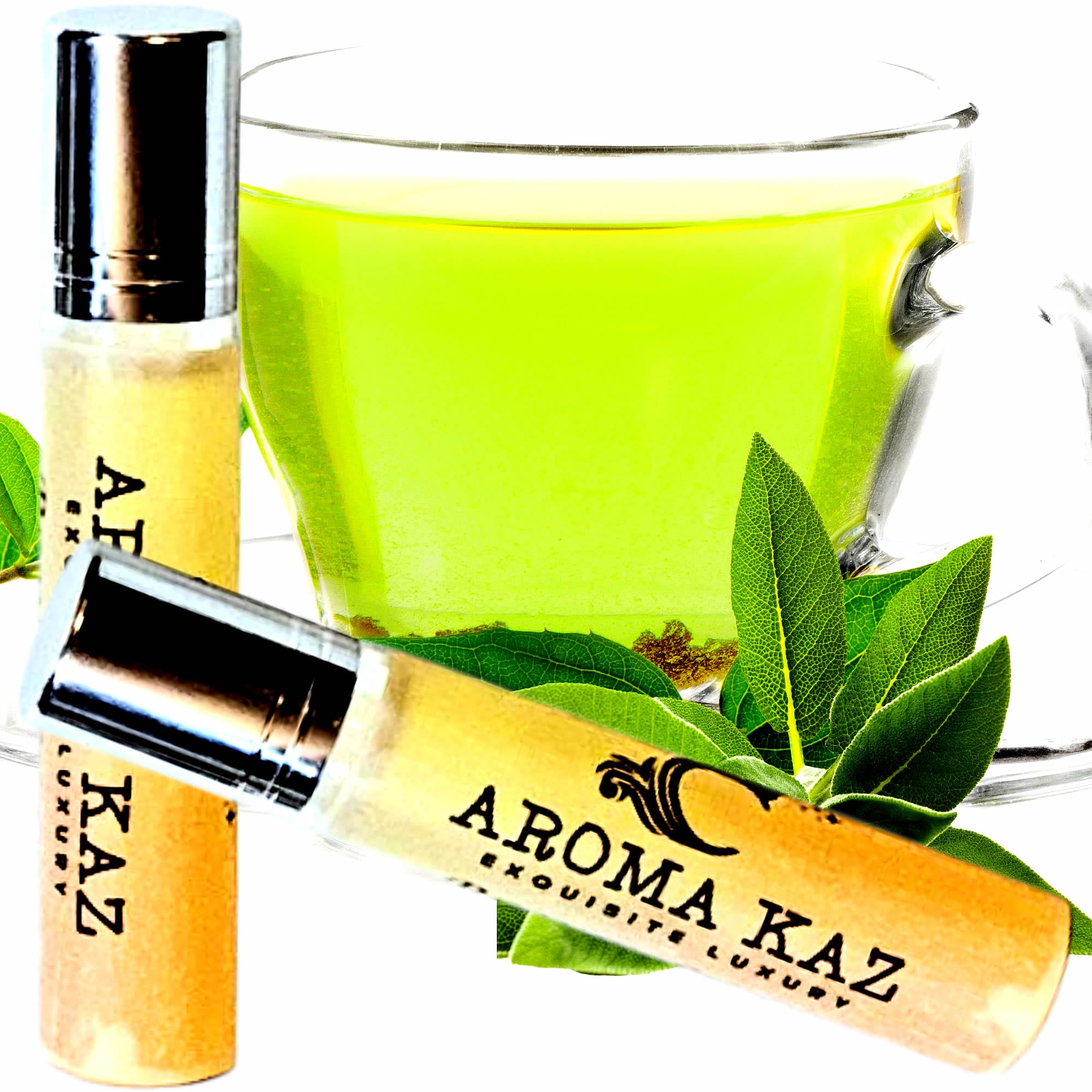 Green Tea & Wild Sage Roll-On Fragrance Plant-Based Vegan Cruelty Free
