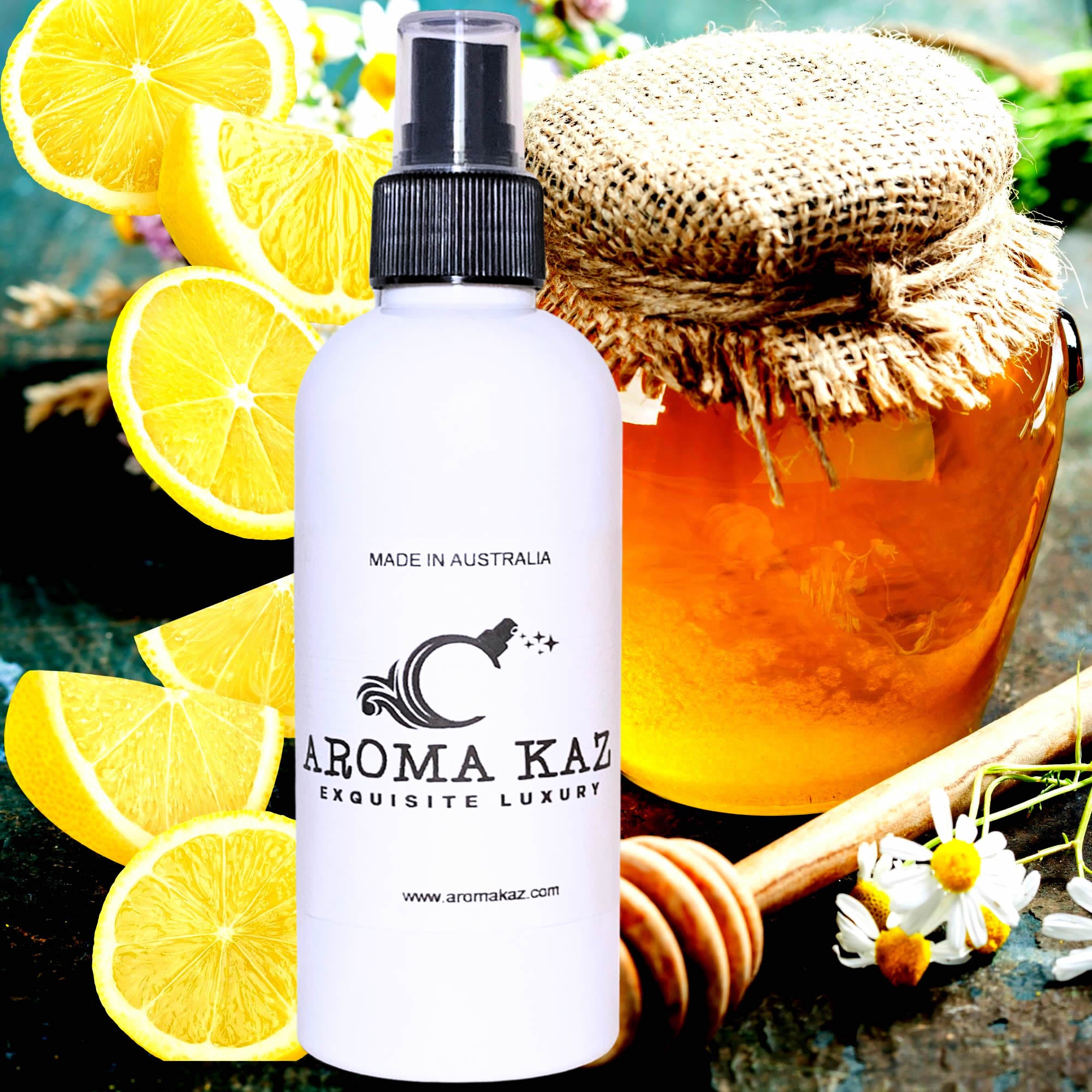 Manuka Honey & Lemon Car Air Freshener Spray – Plant-Based, Vegan, Cruelty-Free & Pet Safe