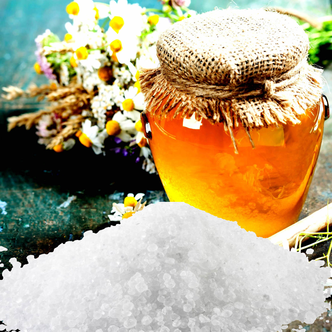 Manuka Honey Vegan bath salts and bath soak crystals, cruelty-free and made in Australia. Highly scented, suitable for women and men. Perfect relaxation gift for him or her.