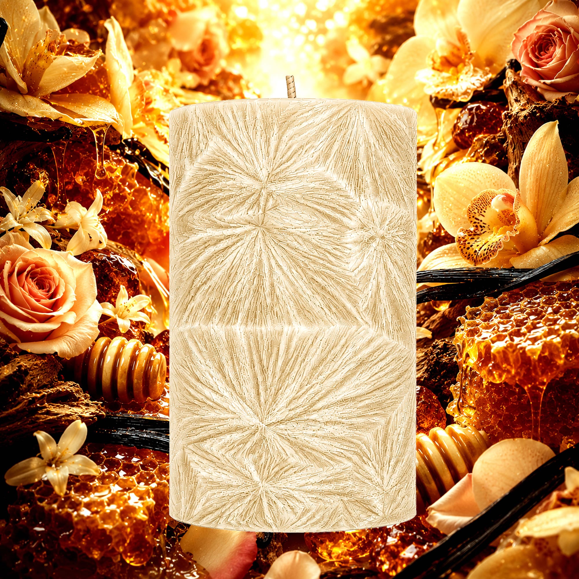 Honeybush Vanilla Pillar Candle