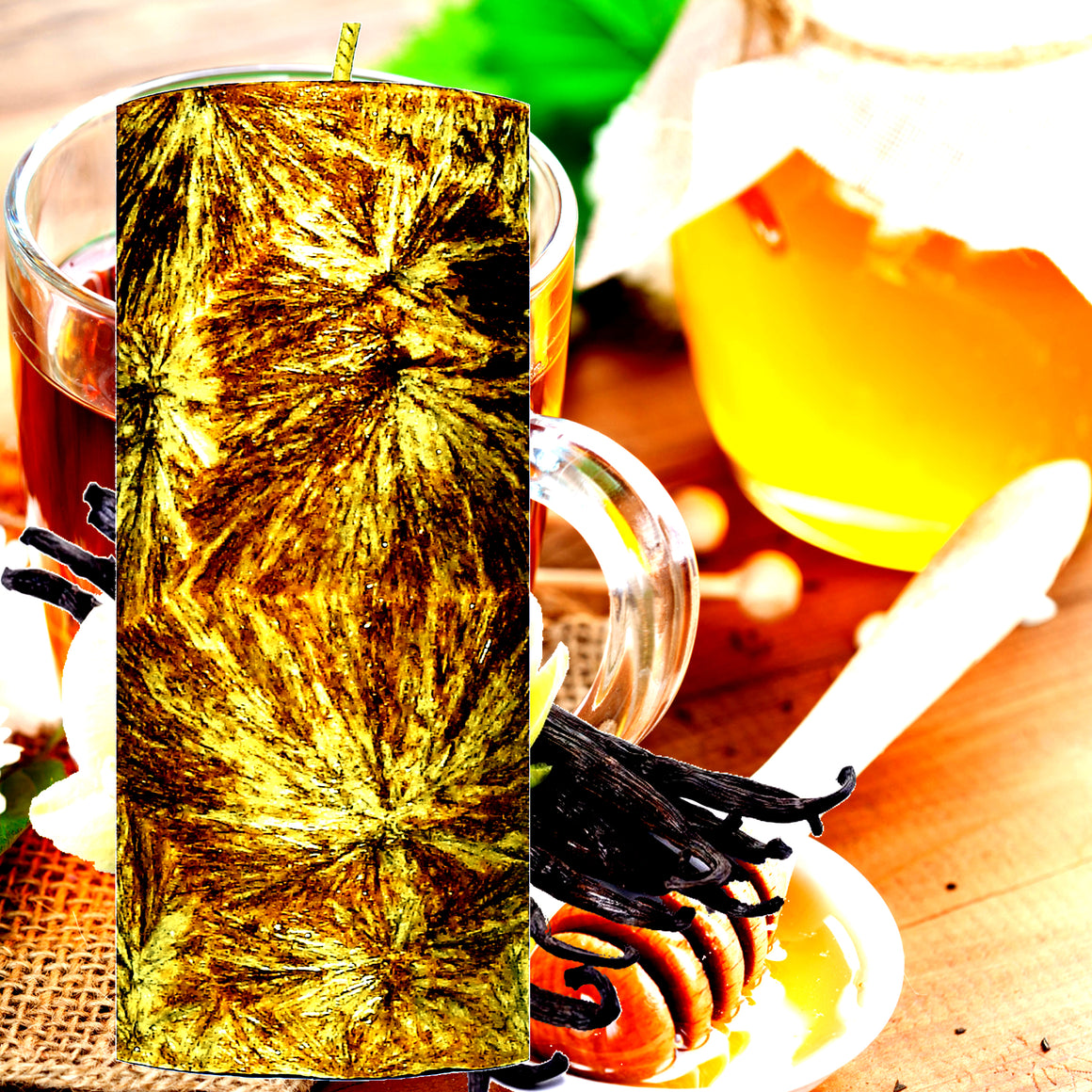 Honeybush Vanilla Pillar Candle – Plant-Based, Eco-Friendly, Vegan, Cruelty Free