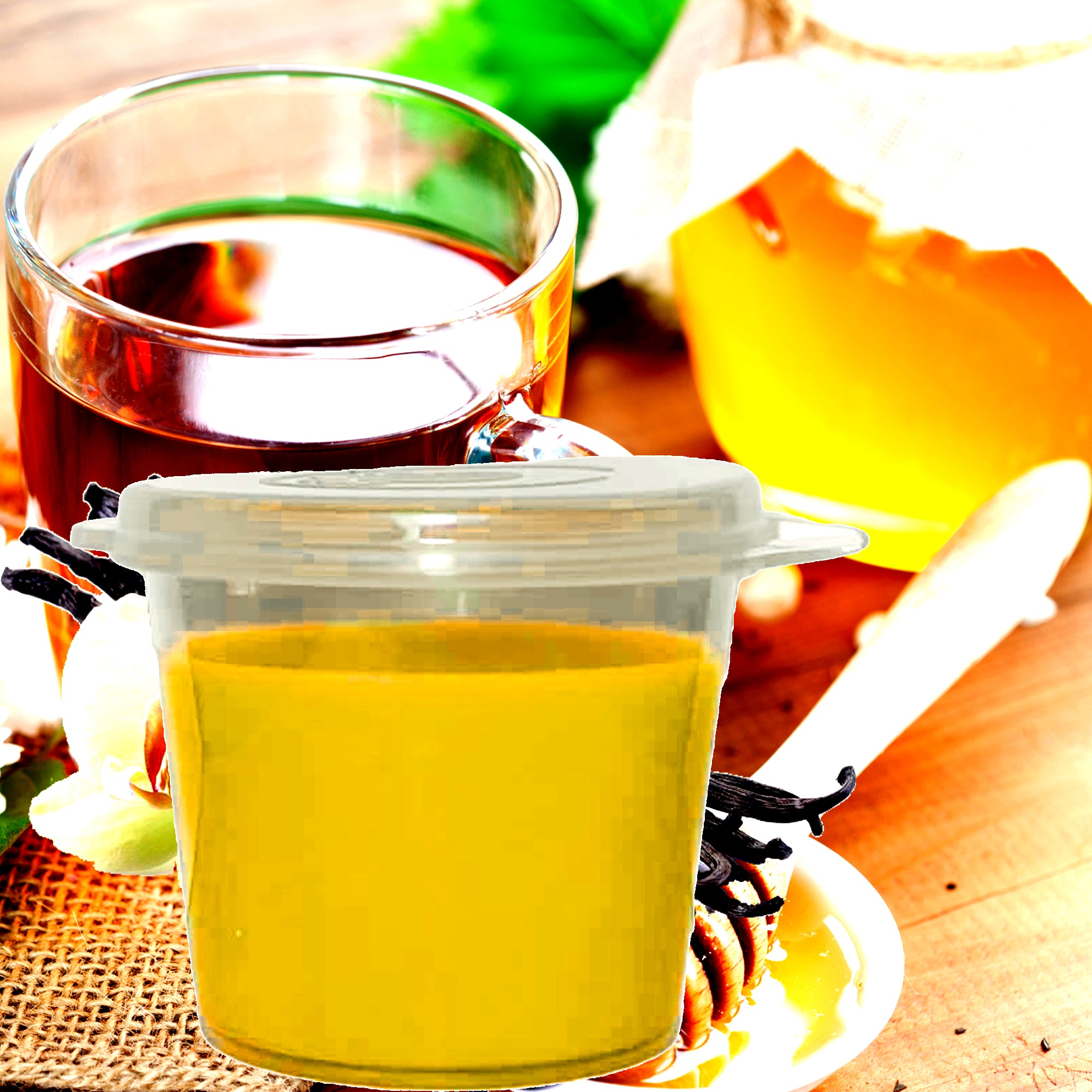 Honeybush Vanilla Soy Candle Melt Shot Pots – Plant-Based, Vegan, Cruelty-Free, Hand-Poured