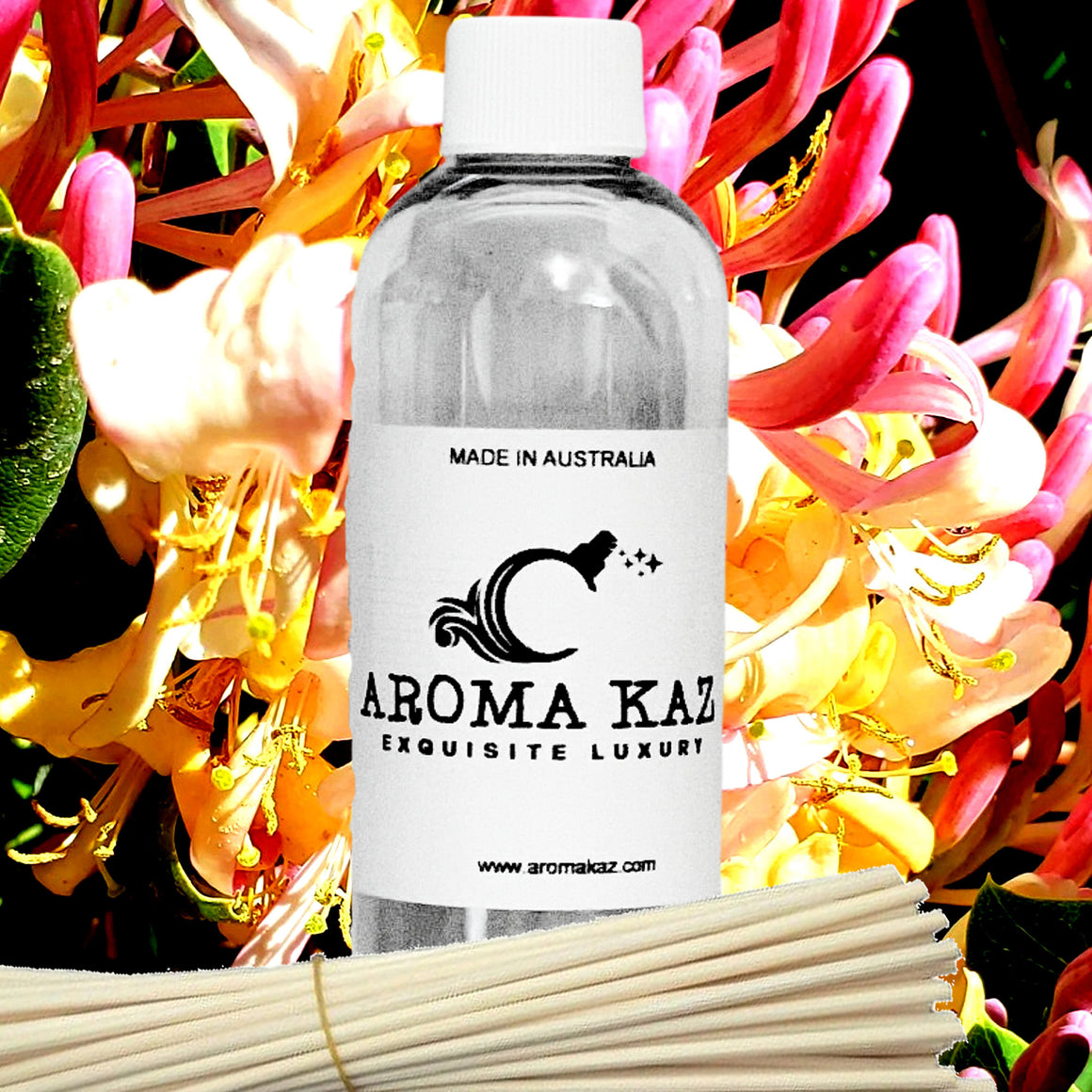 Honeysuckle Jasmine Diffuser Fragrance Oil with Reeds – Vegan Cruelty-Free Home Aroma